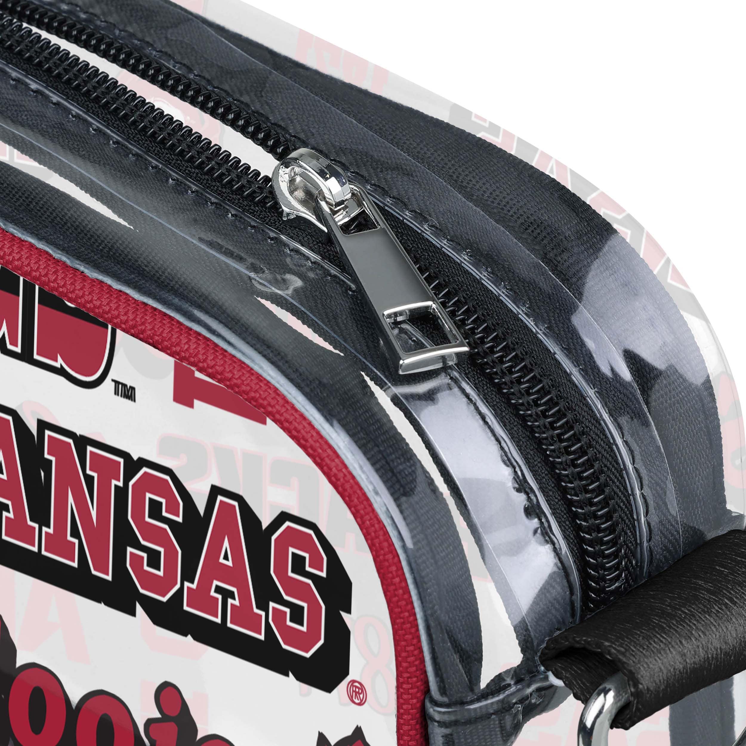 Arkansas Razorbacks NCAA Repeat Retro Print Clear Crossbody Bag - Image 4