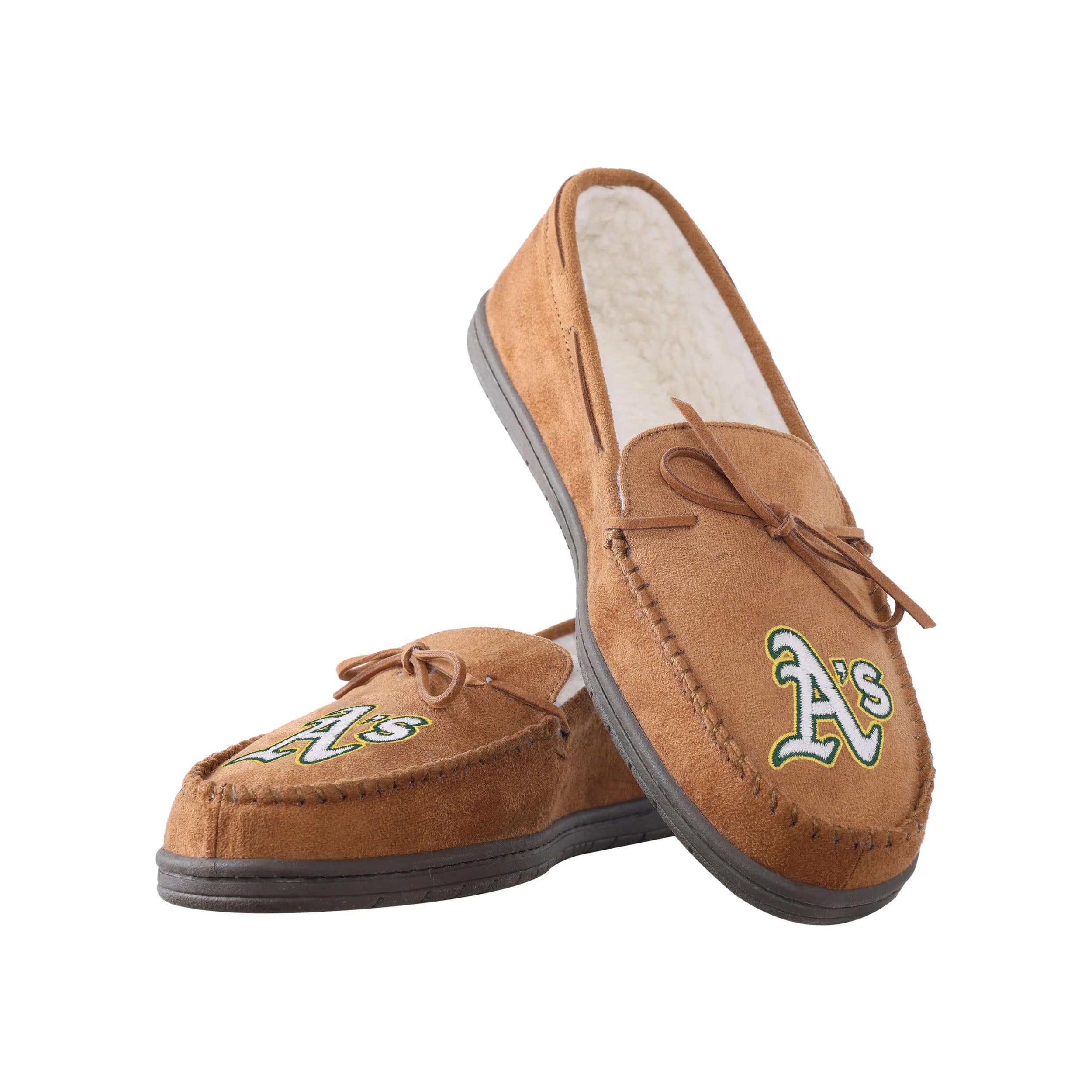 Athletics MLB Mens Moccasin Slippers