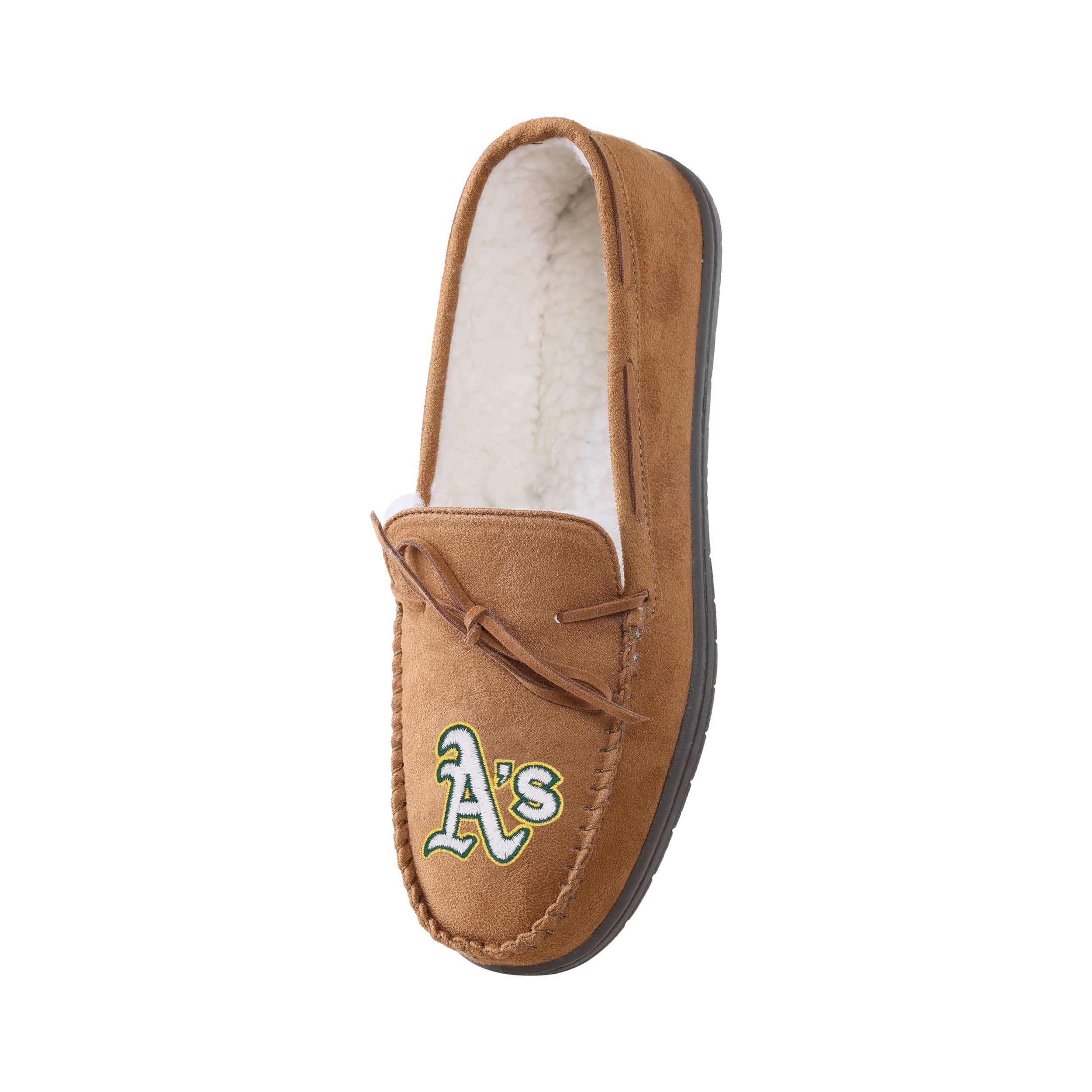Athletics MLB Mens Moccasin Slippers - Image 2