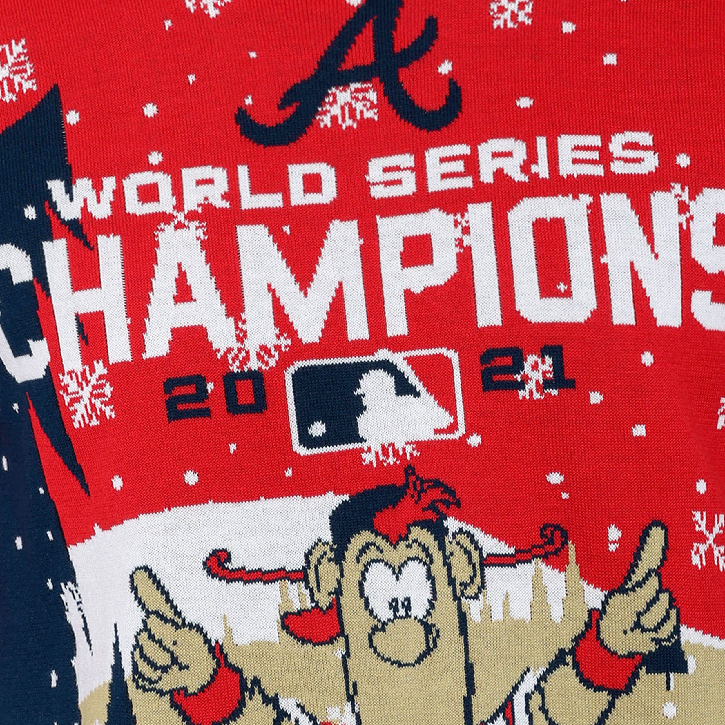 Atlanta Braves MLB 2021 World Series Champions Ugly Sweater - Image 5