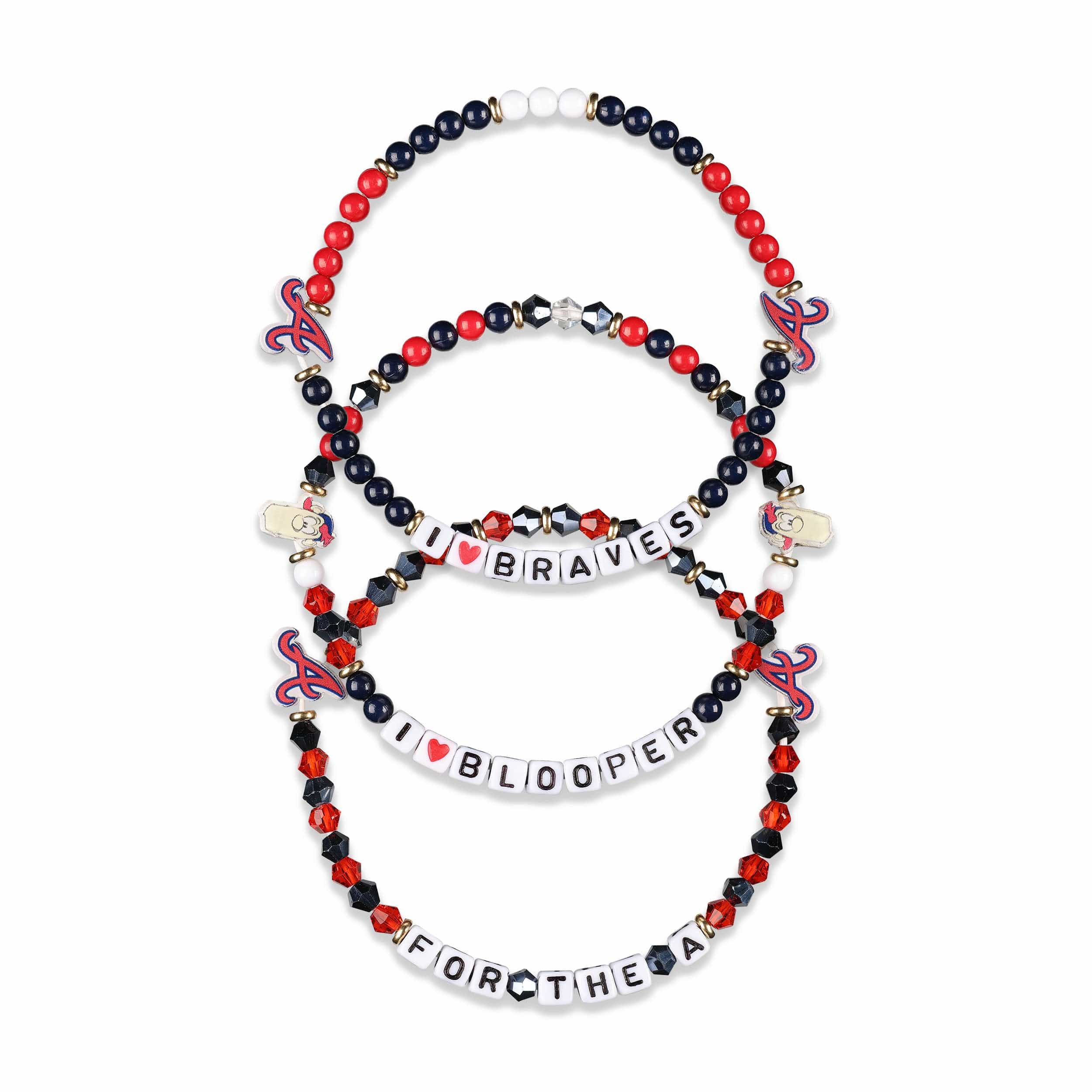 Atlanta Braves MLB 3 Pack Friendship Bracelet