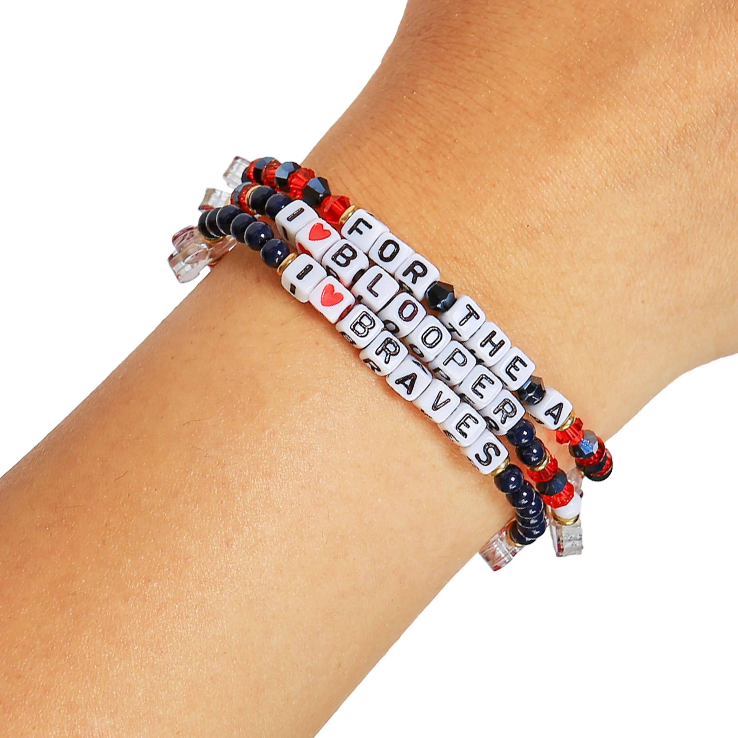 Atlanta Braves MLB 3 Pack Friendship Bracelet - Image 4