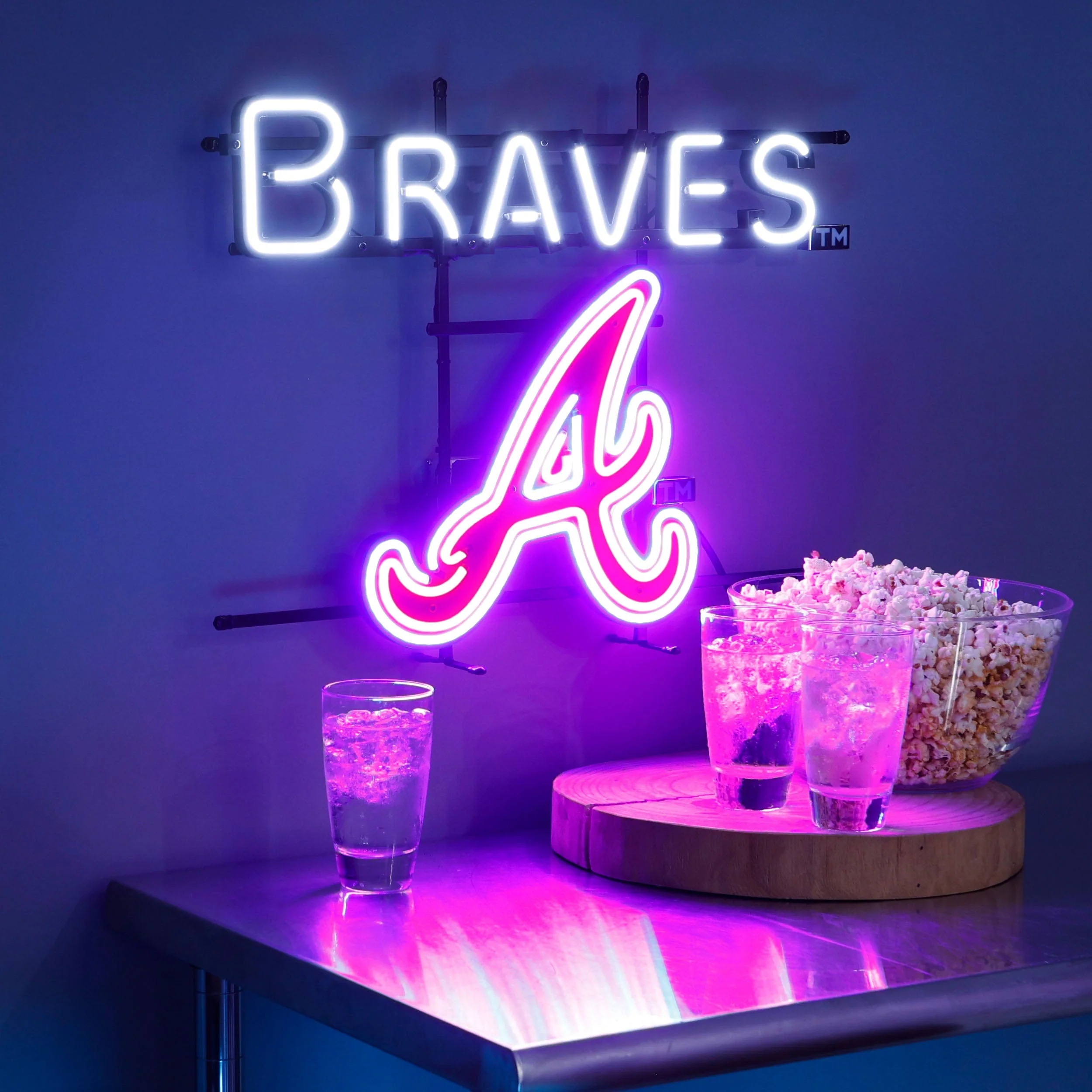 Atlanta Braves MLB Fancave LED Sign - Image 2