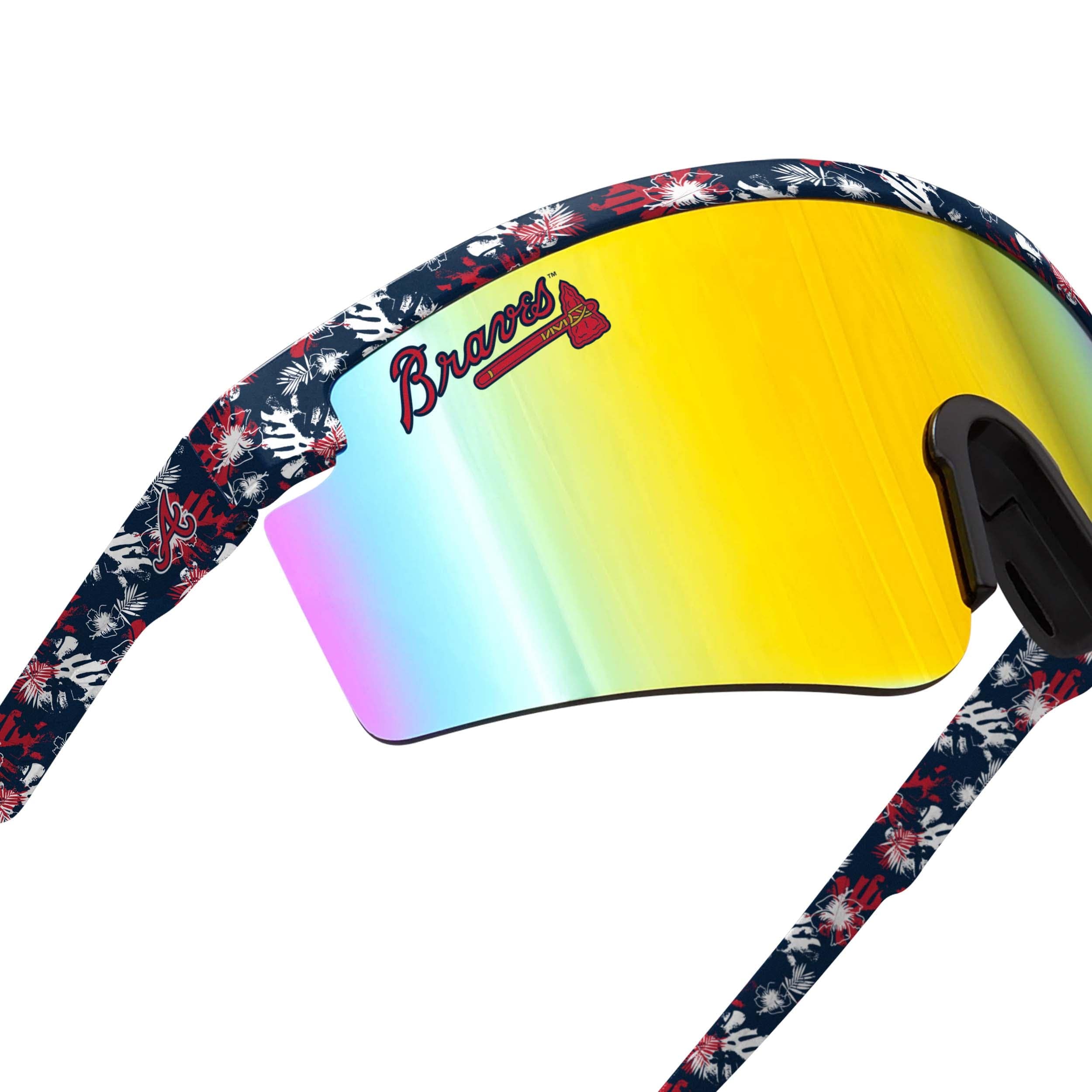 Atlanta Braves MLB Floral Large Frame Sunglasses - Image 4