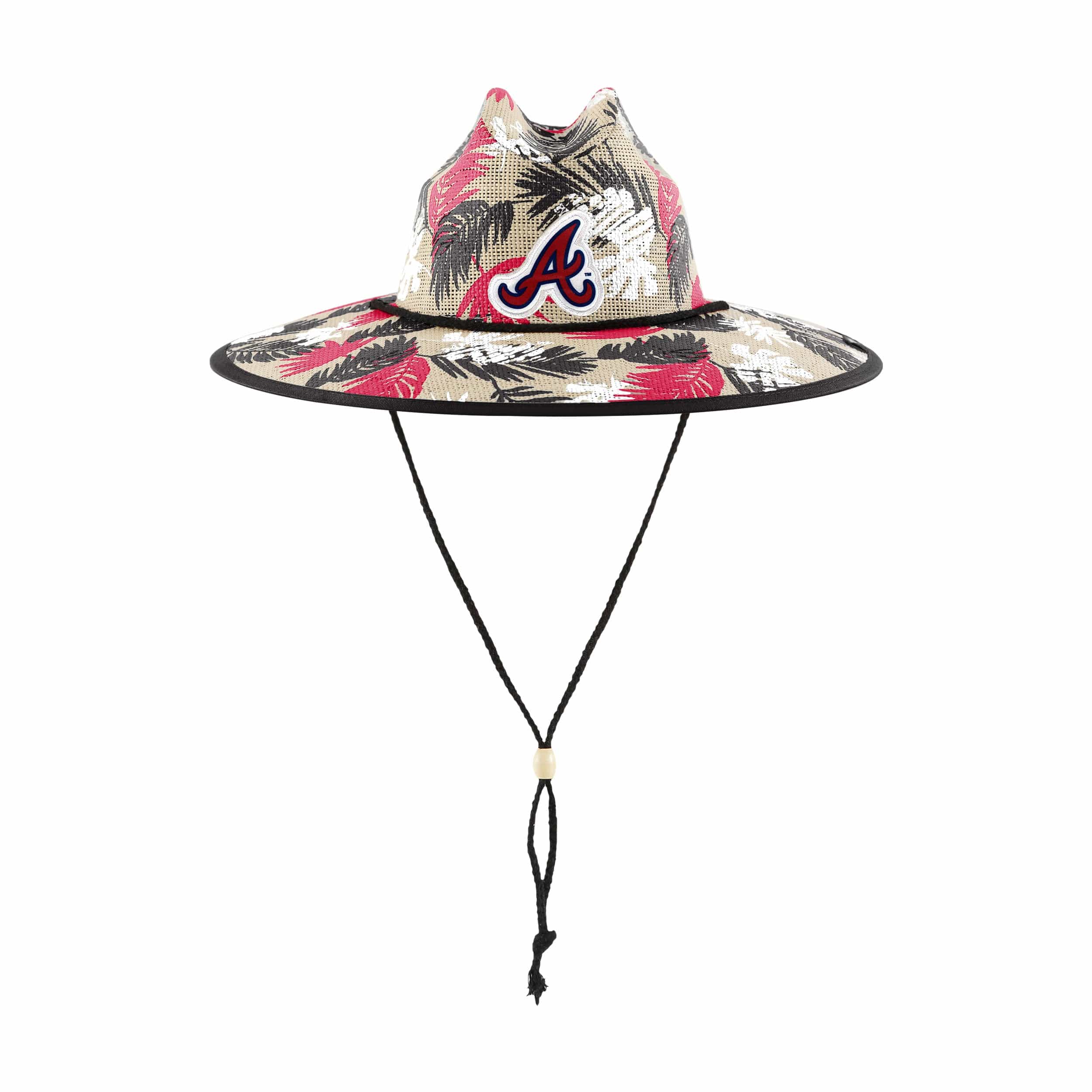 Atlanta Braves MLB Floral Printed Straw Hat - Image 3
