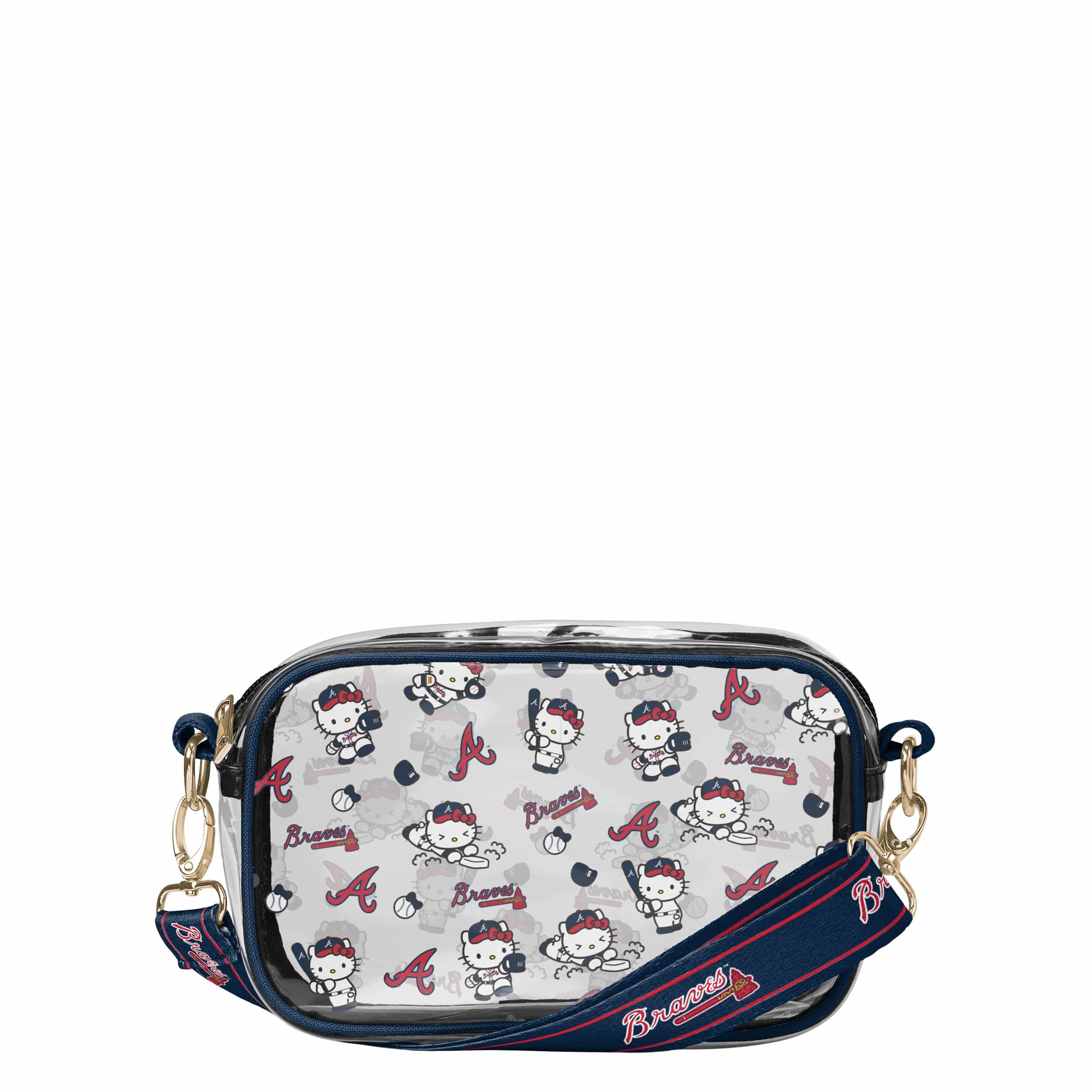 Atlanta Braves MLB Hello Kitty® Clear Crossbody Bag  (PREORDER - SHIPS LATE JUNE)