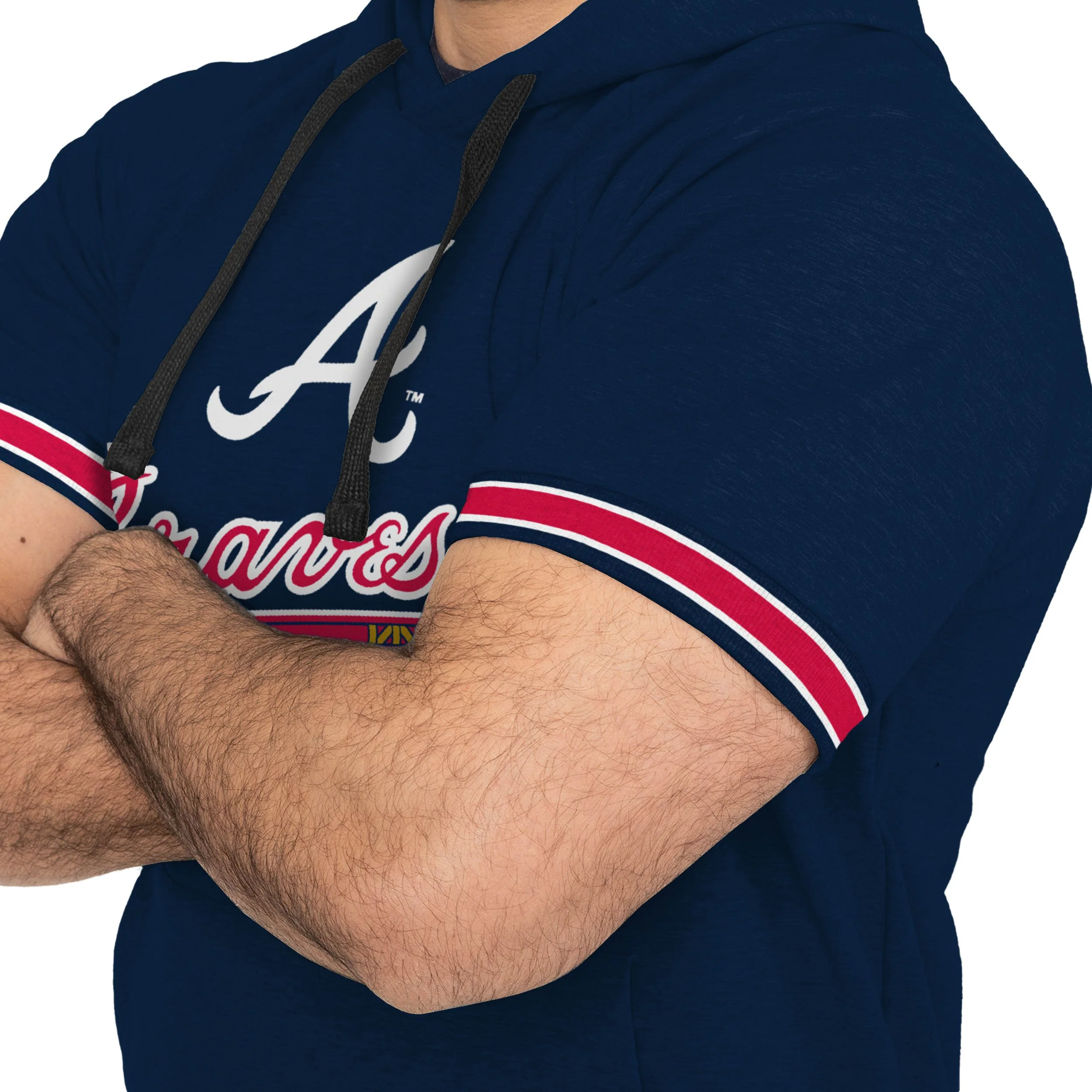 Atlanta Braves MLB Mens Short Sleeve Hoodie - Image 3