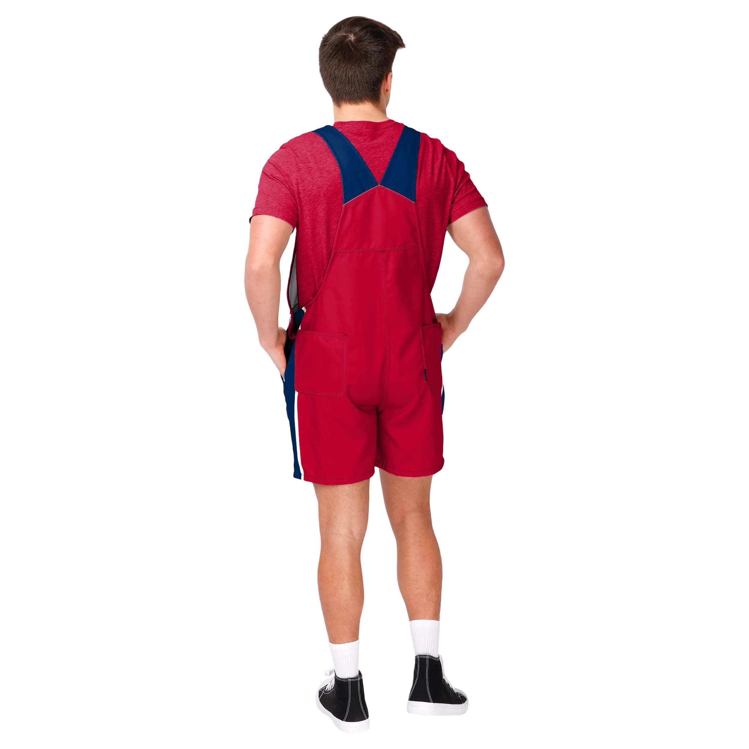 Atlanta Braves MLB Mens Team Stripe Bib Shortalls - Image 2