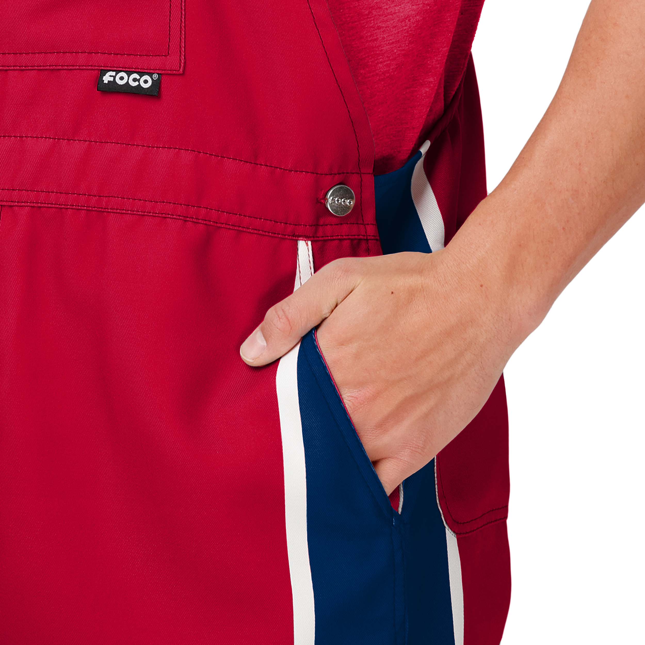 Atlanta Braves MLB Mens Team Stripe Bib Shortalls - Image 4