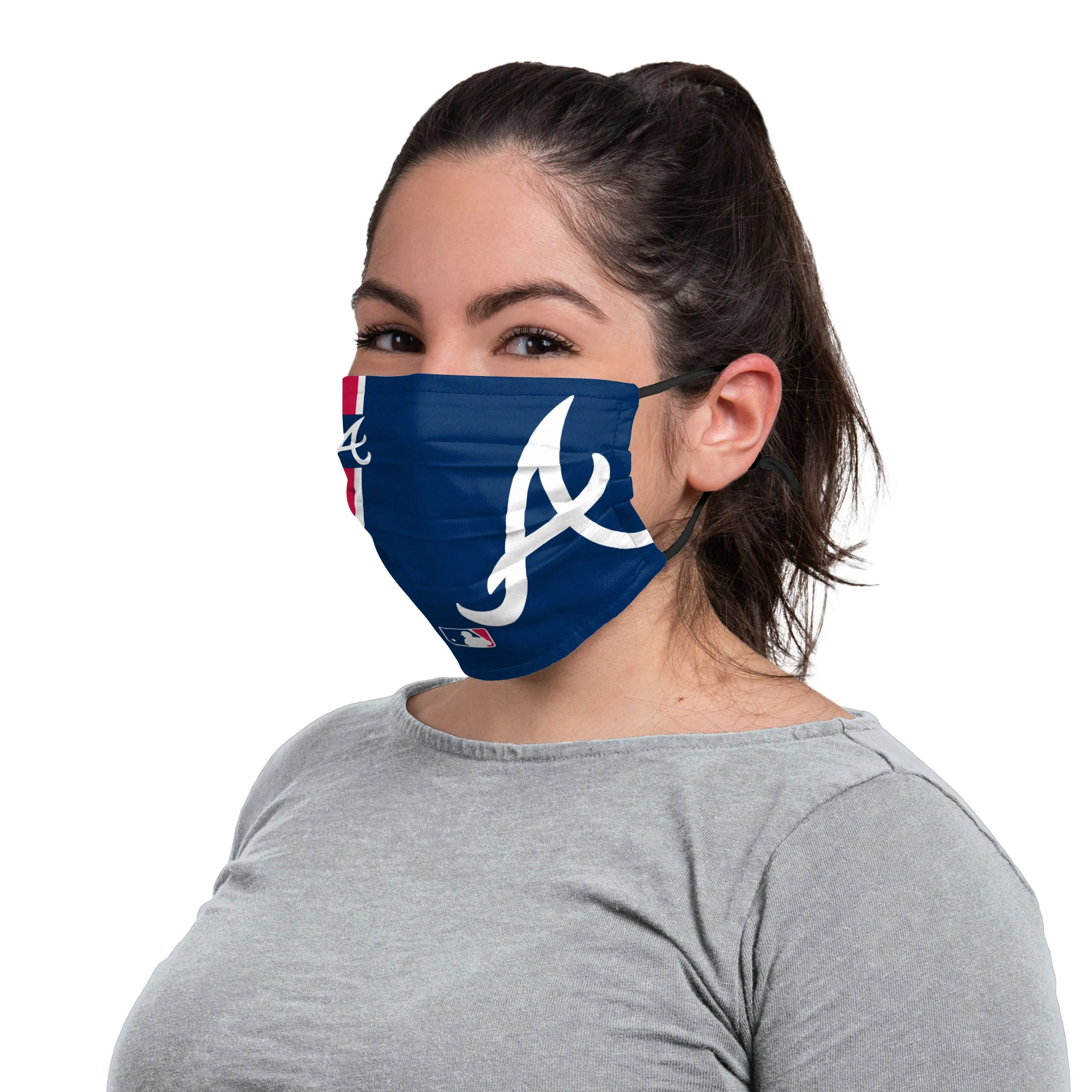 Atlanta Braves MLB On-Field Adjustable Blue Face Cover - Image 3