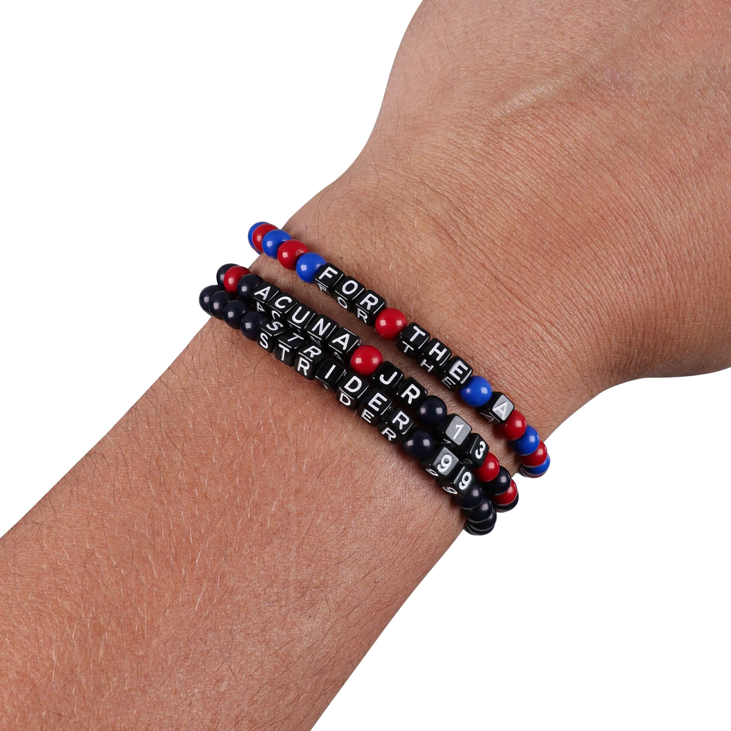 Atlanta Braves MLB Ronald Acuna Jr & Spencer Strider 3 Pack Player Beaded Friendship Bracelet - Image 4