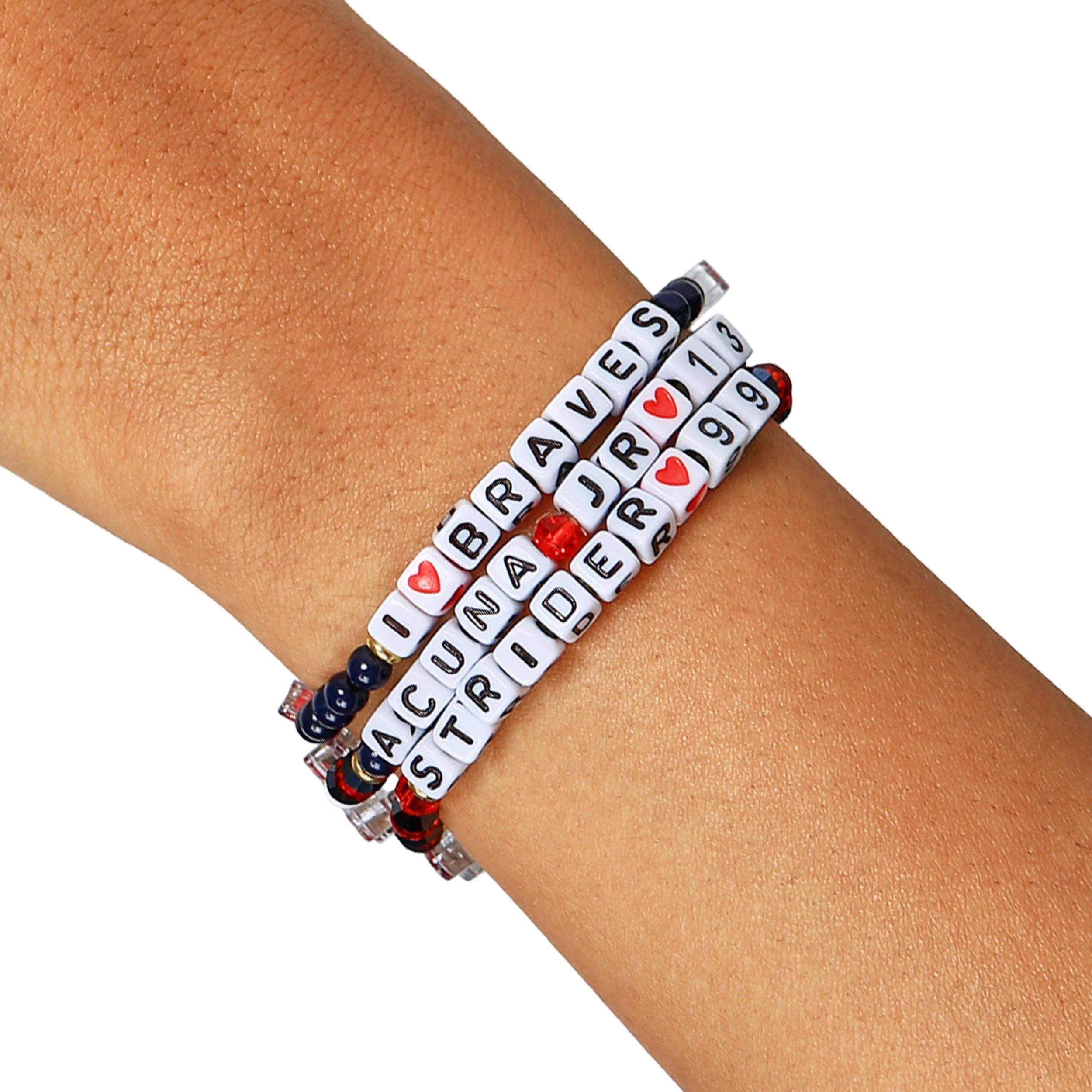 Atlanta Braves MLB Ronald Acuna Jr & Spencer Strider 3 Pack Player Friendship Bracelet - Image 4