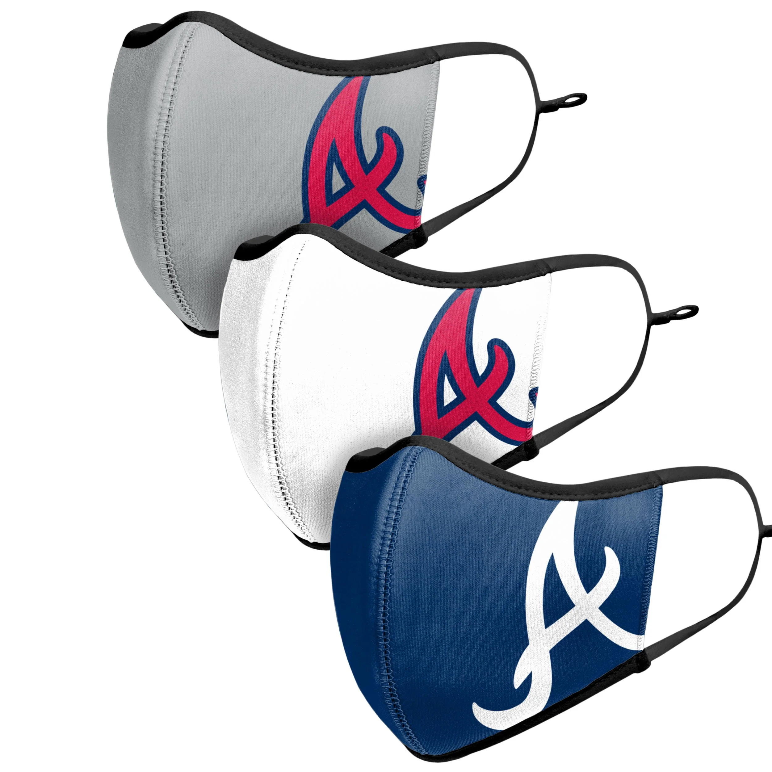 Atlanta Braves MLB Sport 3 Pack Face Cover - Image 4