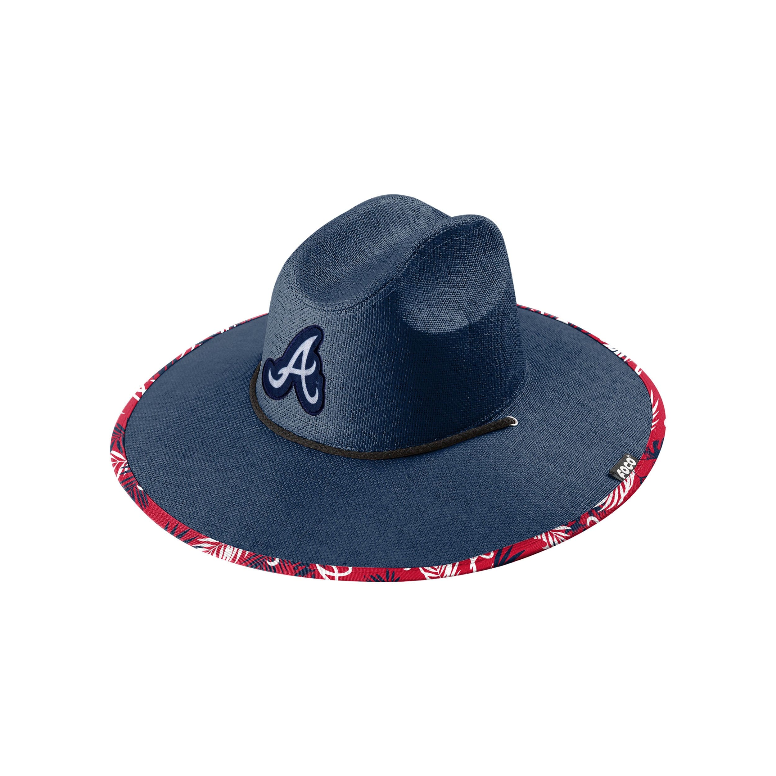 Atlanta Braves MLB Team Color Straw Hat - Image 3