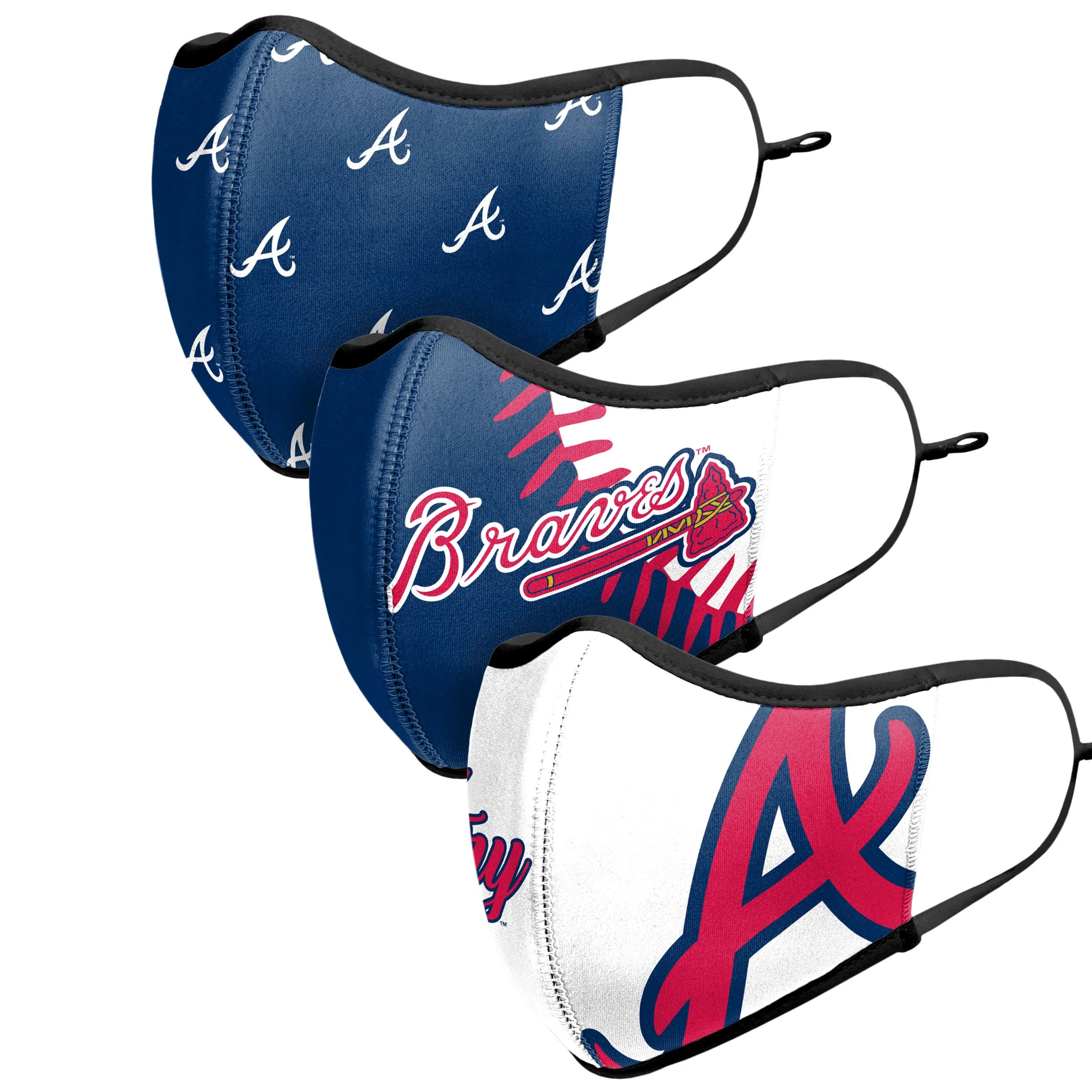 Atlanta Braves MLB Thematic Sport 3 Pack Face Cover - Image 4