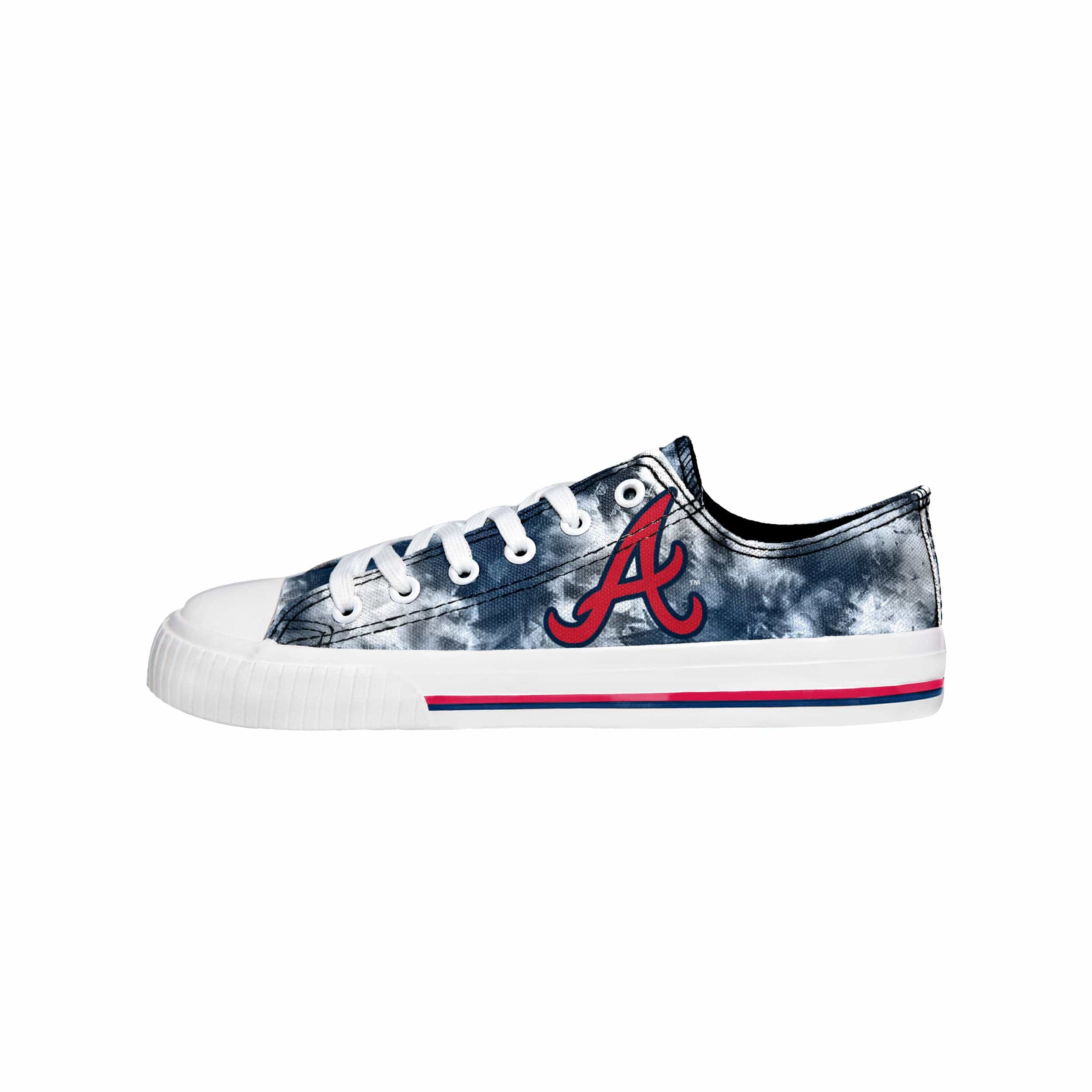 Atlanta Braves MLB Womens Low Top Tie-Dye Canvas Shoe - Image 2