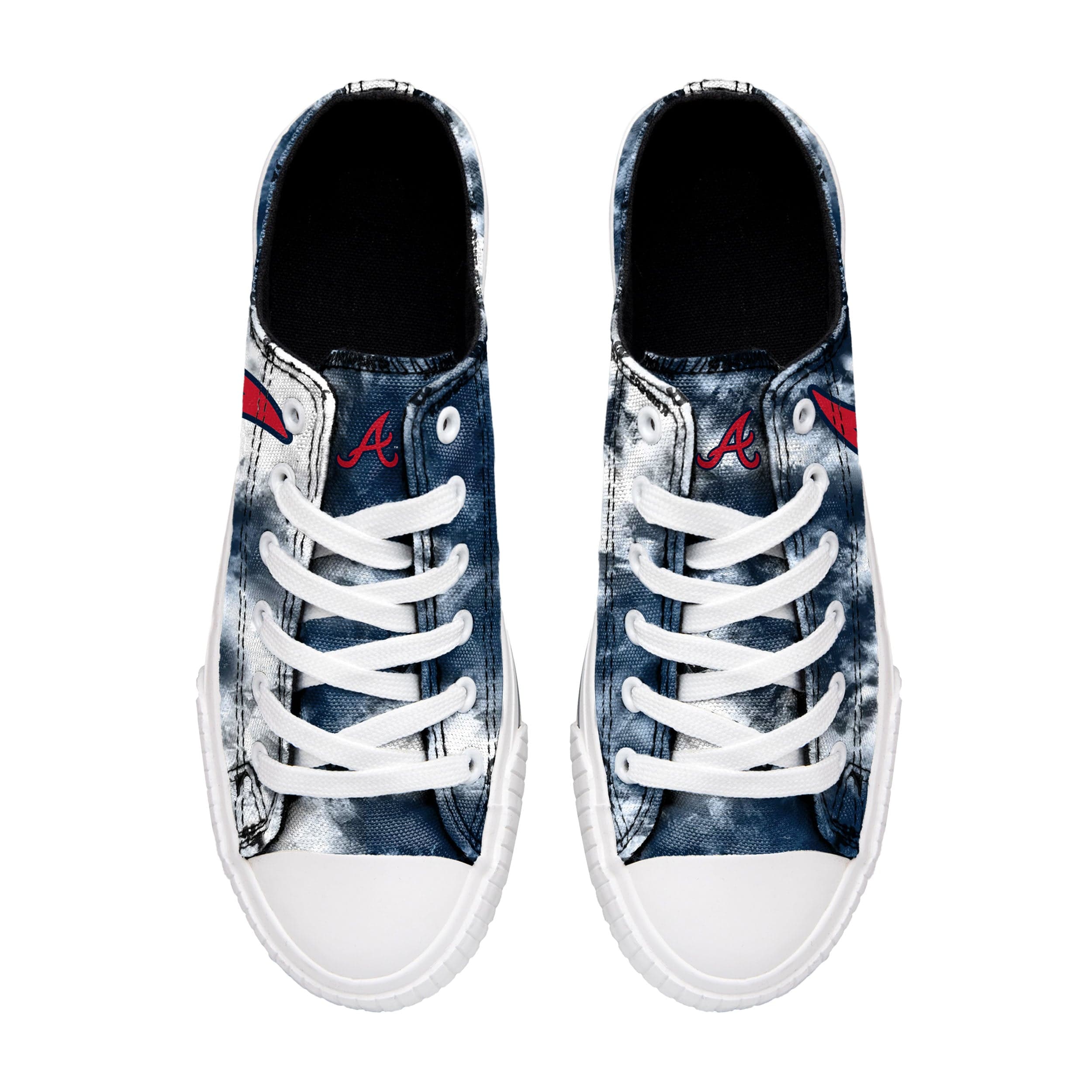 Atlanta Braves MLB Womens Low Top Tie-Dye Canvas Shoe - Image 3