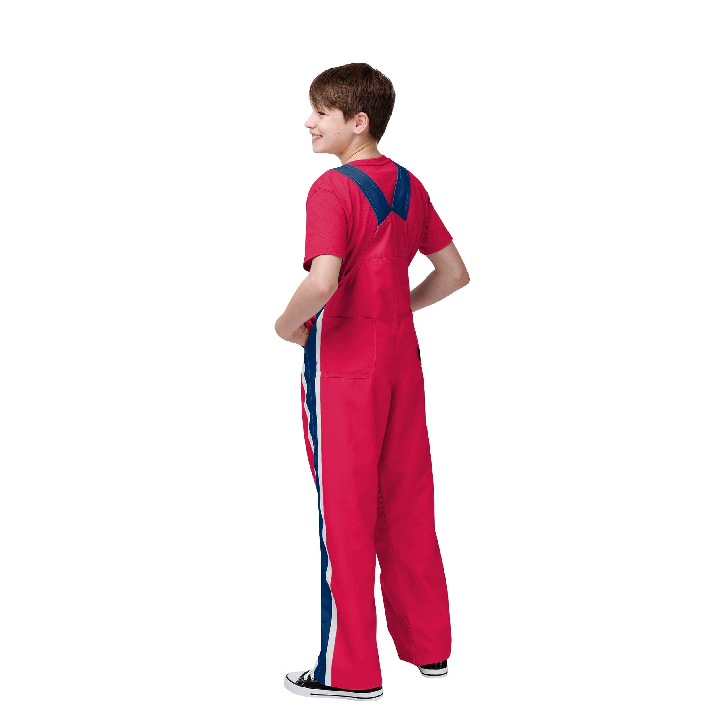 Atlanta Braves MLB Youth Team Stripe Bib Overalls - Image 2