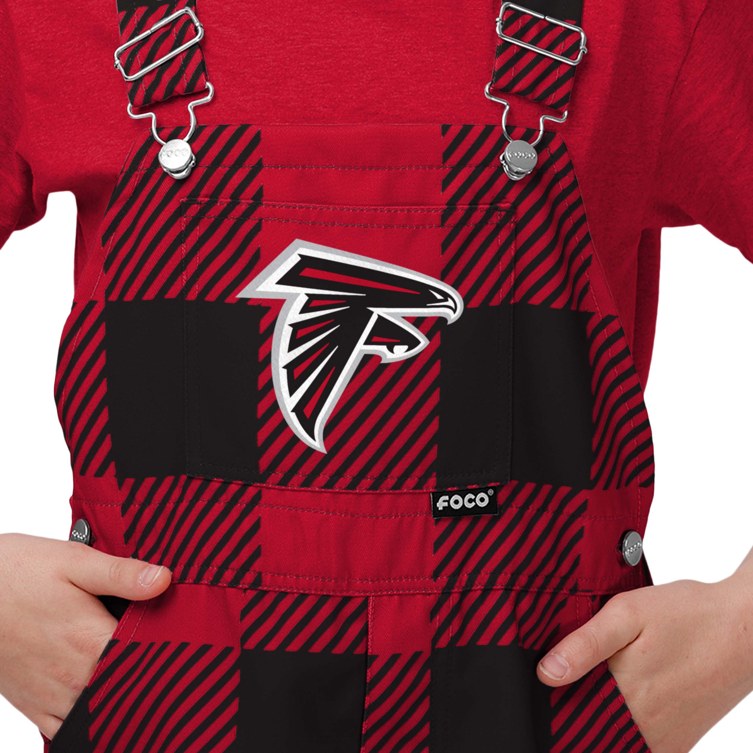 Atlanta Falcons NFL Youth Plaid Bib Overalls - Image 4