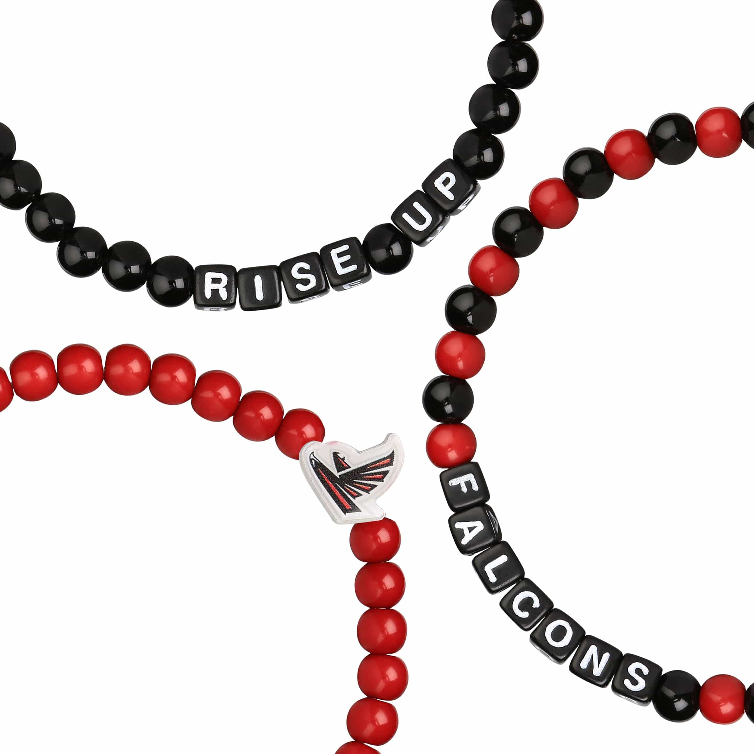 Atlanta Falcons NFL 3 Pack Beaded Friendship Bracelet - Image 2
