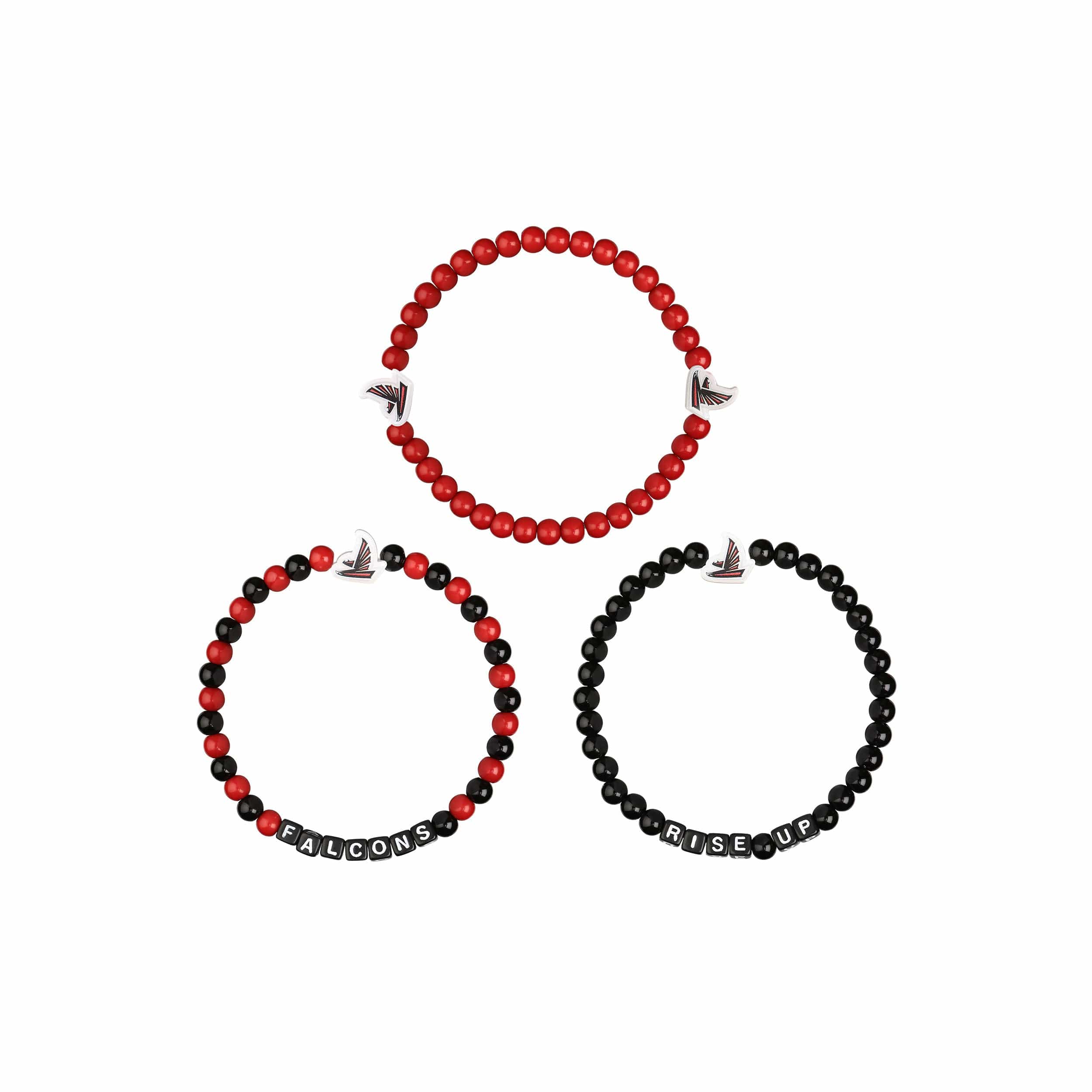 Atlanta Falcons NFL 3 Pack Beaded Friendship Bracelet - Image 3