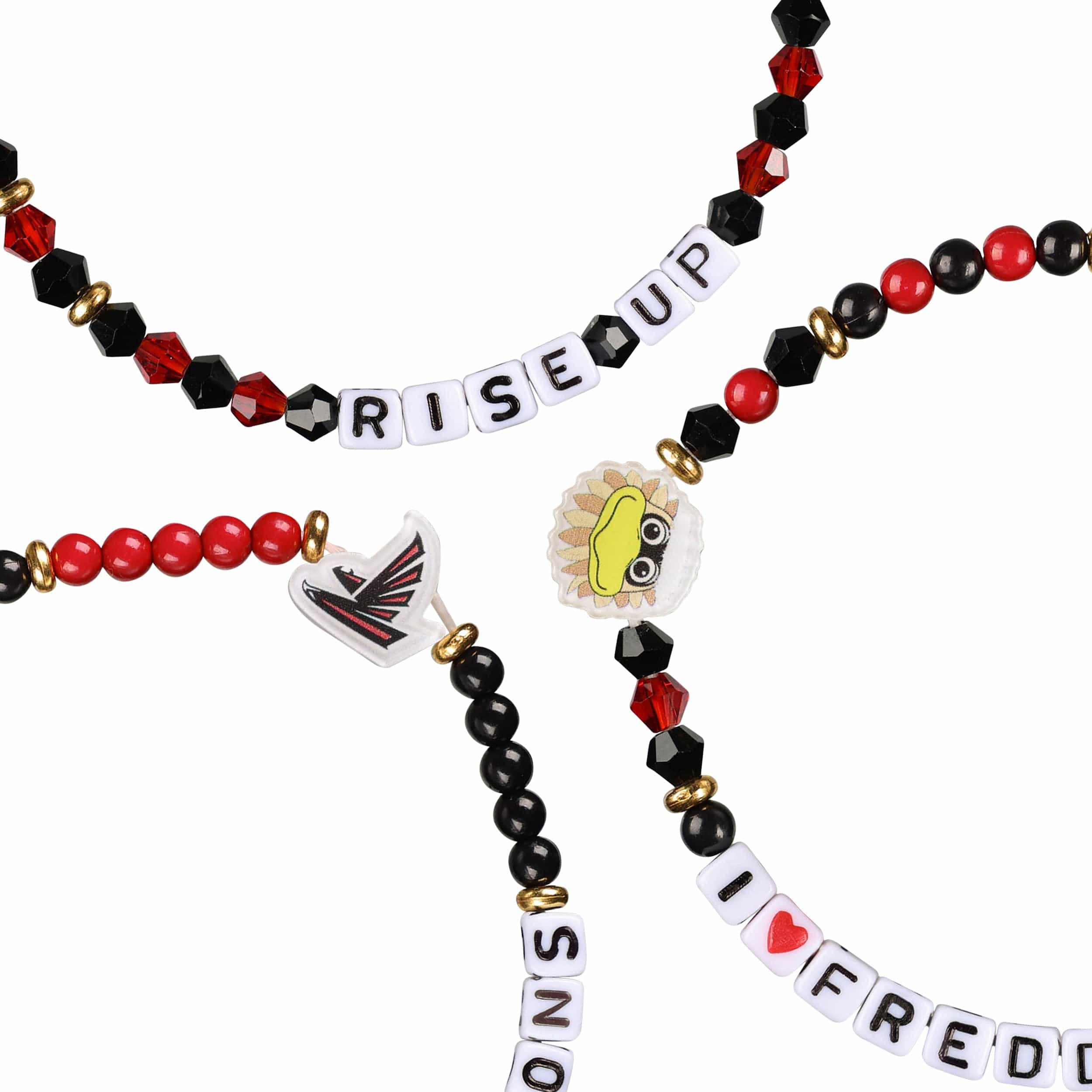 Atlanta Falcons NFL 3 Pack Friendship Bracelet - Image 2