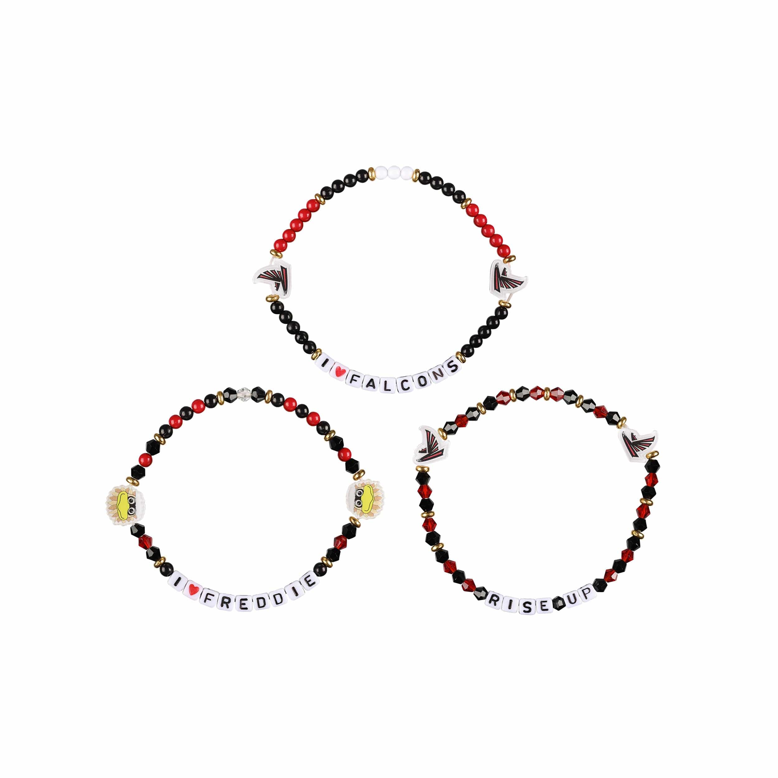 Atlanta Falcons NFL 3 Pack Friendship Bracelet - Image 3