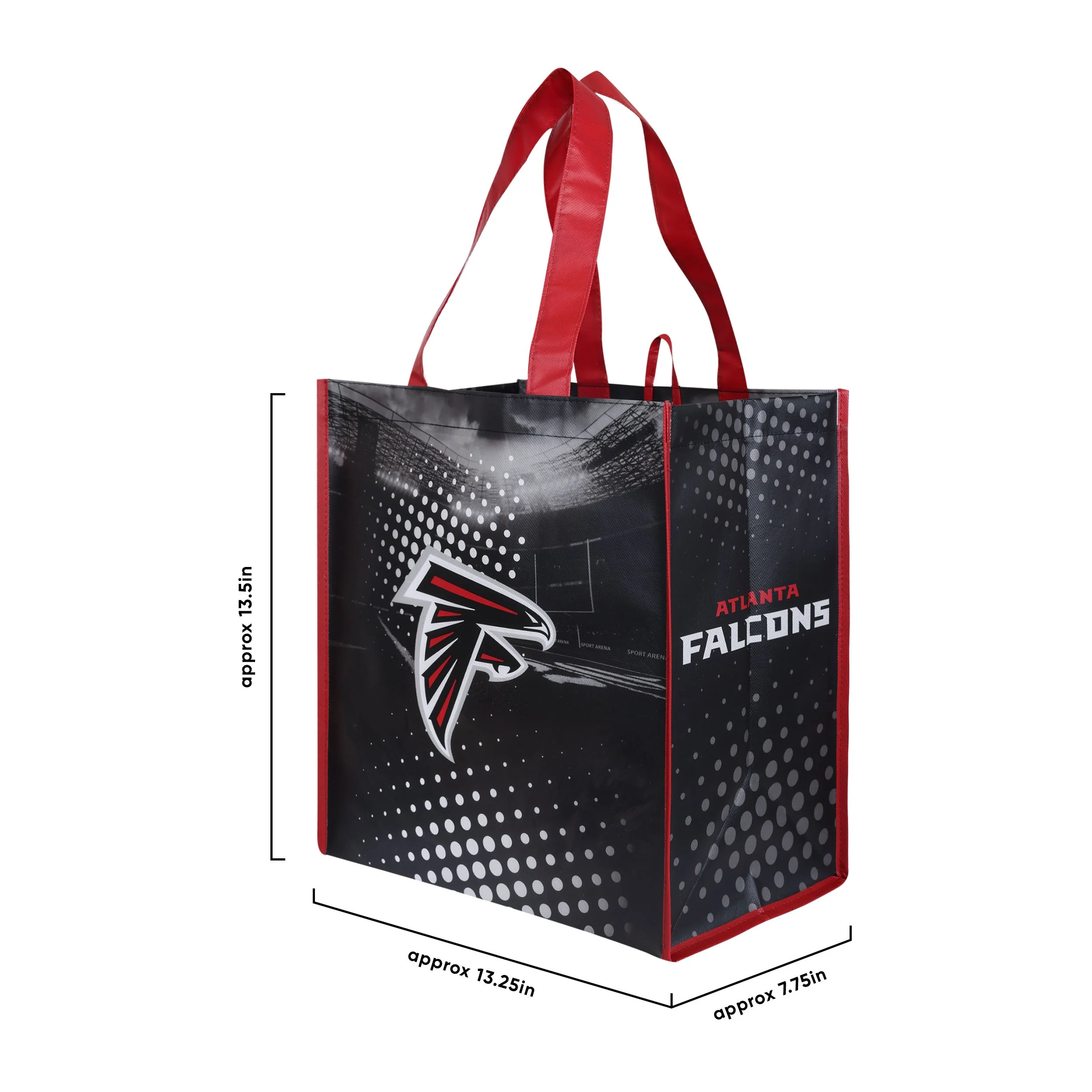 Atlanta Falcons NFL 4 Pack Reusable Shopping Bag - Image 3