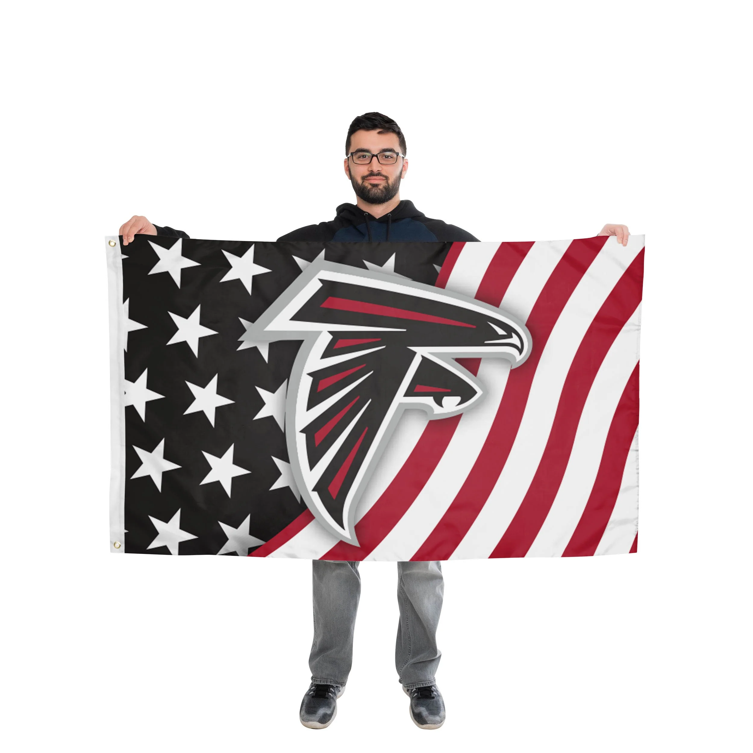 Atlanta Falcons NFL Americana Horizontal Flag - Image 2