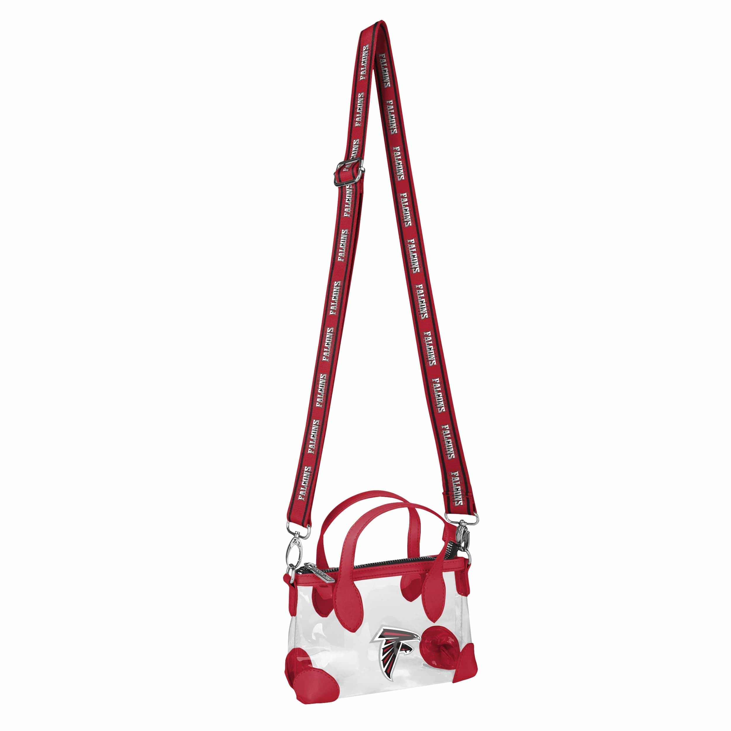 Atlanta Falcons NFL Big Logo Clear Crossbody Mini Purse - Image 3