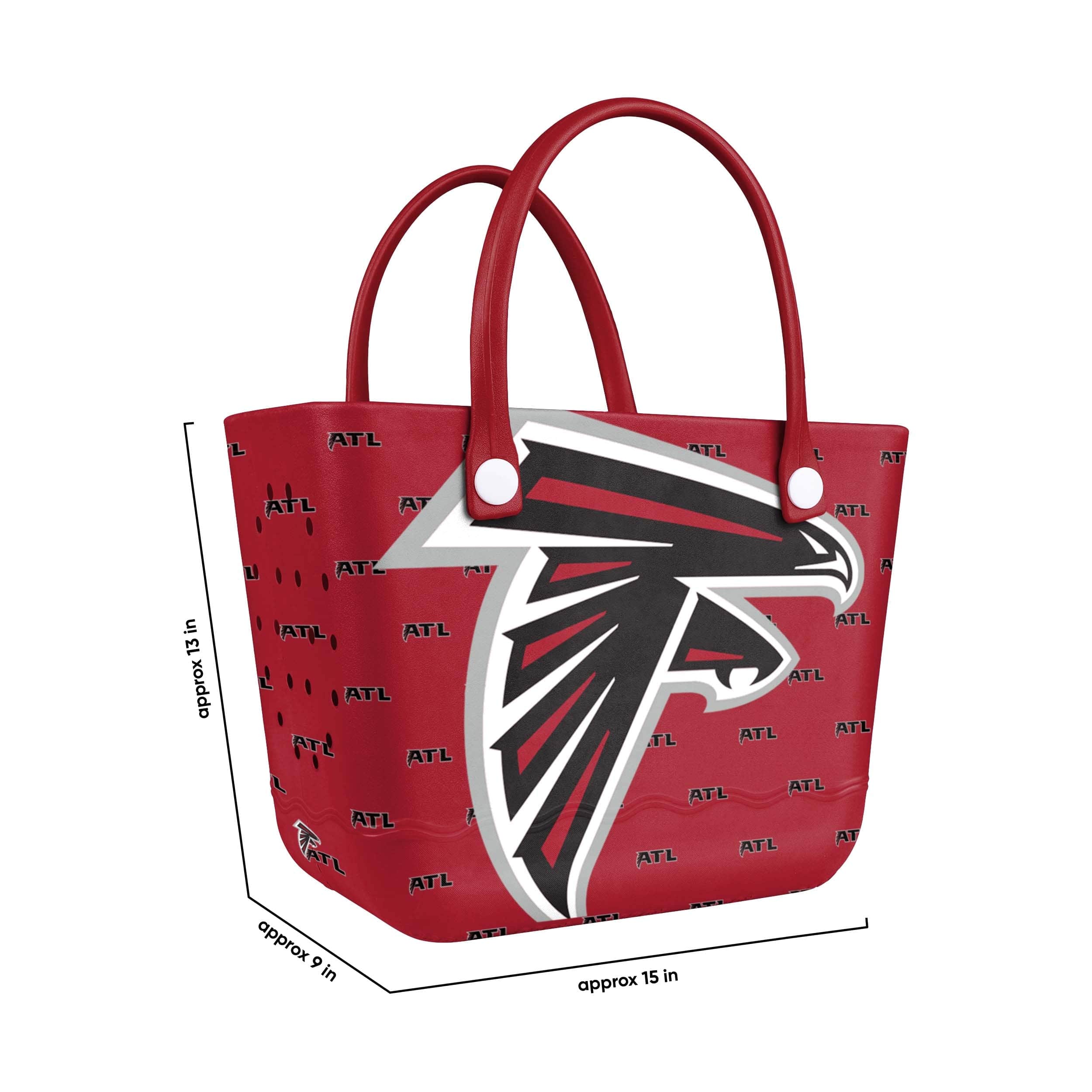Atlanta Falcons NFL Big Logo Mini Print Tailgate Tote Bag - Image 3