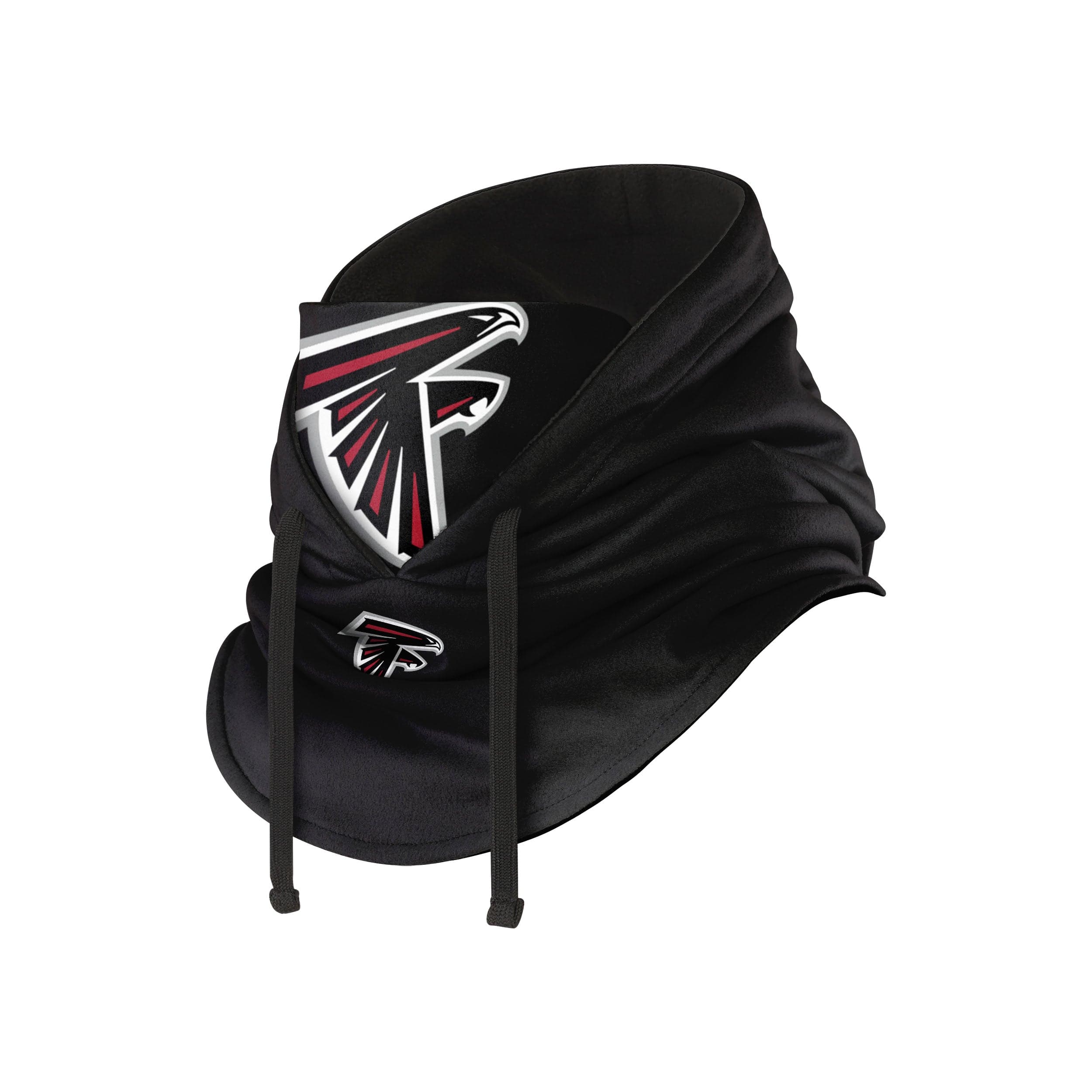 Atlanta Falcons NFL Black Drawstring Hooded Gaiter - Image 2
