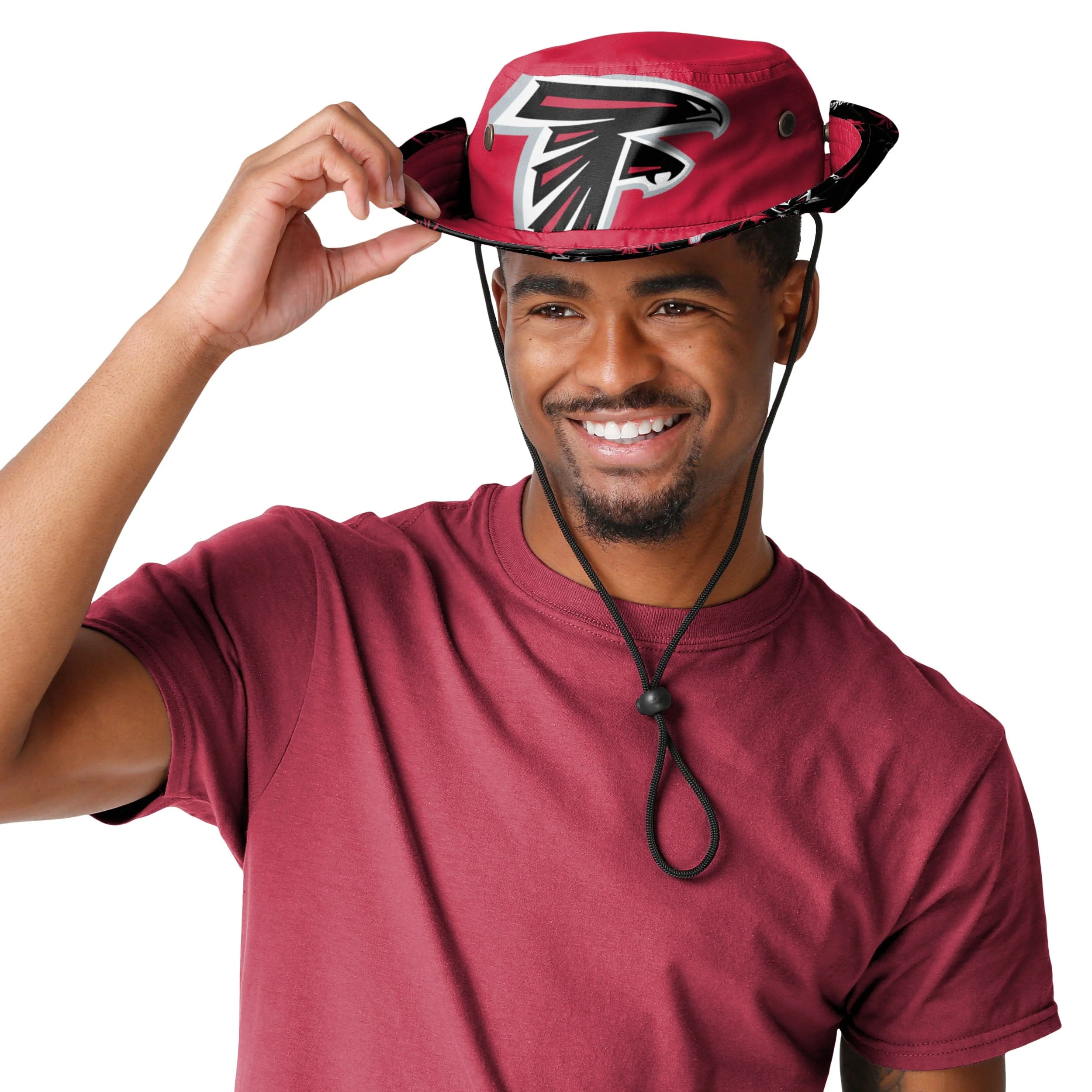 Atlanta Falcons NFL Cropped Big Logo Hybrid Boonie Hat - Image 3