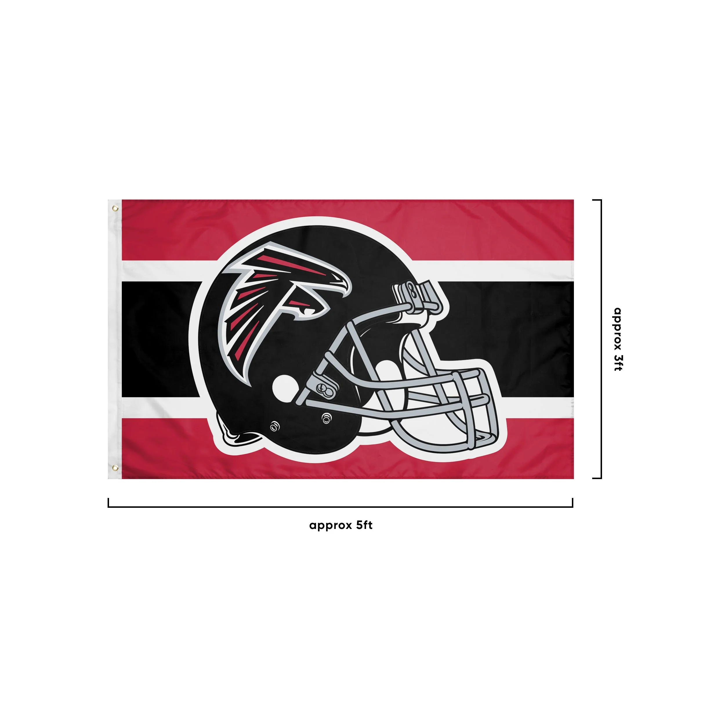 Atlanta Falcons NFL Helmet Horizontal Flag - Image 3