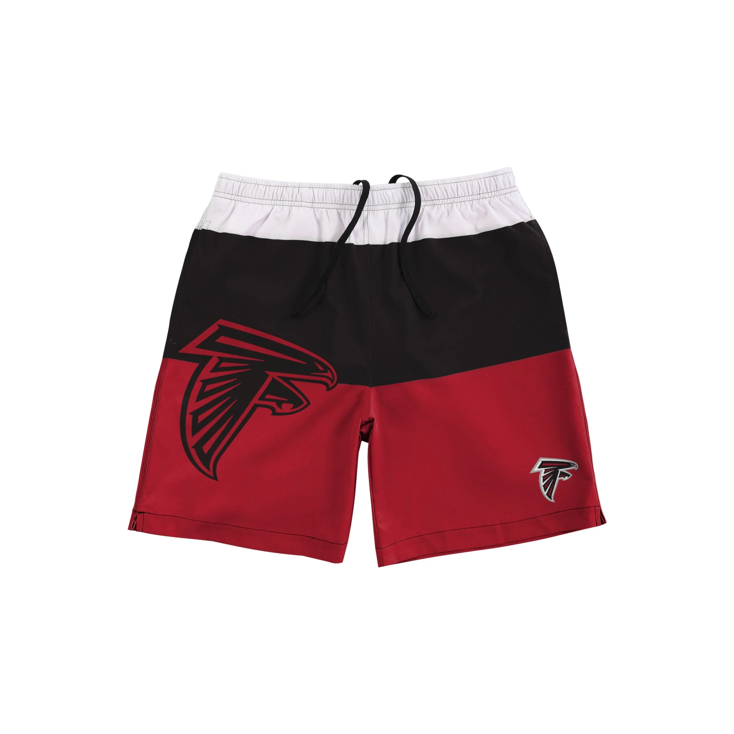 Atlanta Falcons NFL Mens 3 Stripe Big Logo Swimming Trunks - Image 4