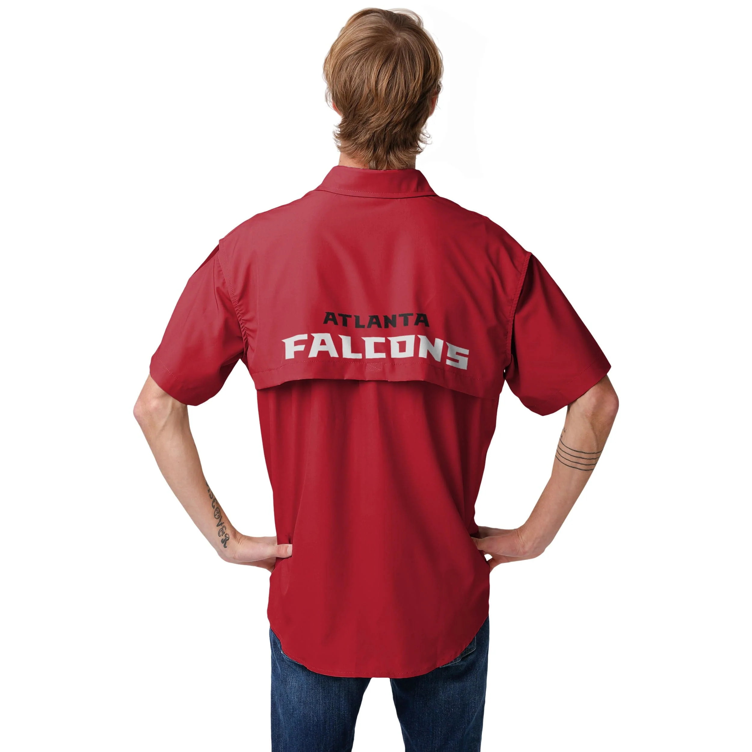 Atlanta Falcons NFL Mens Gone Fishing Shirt - Image 4