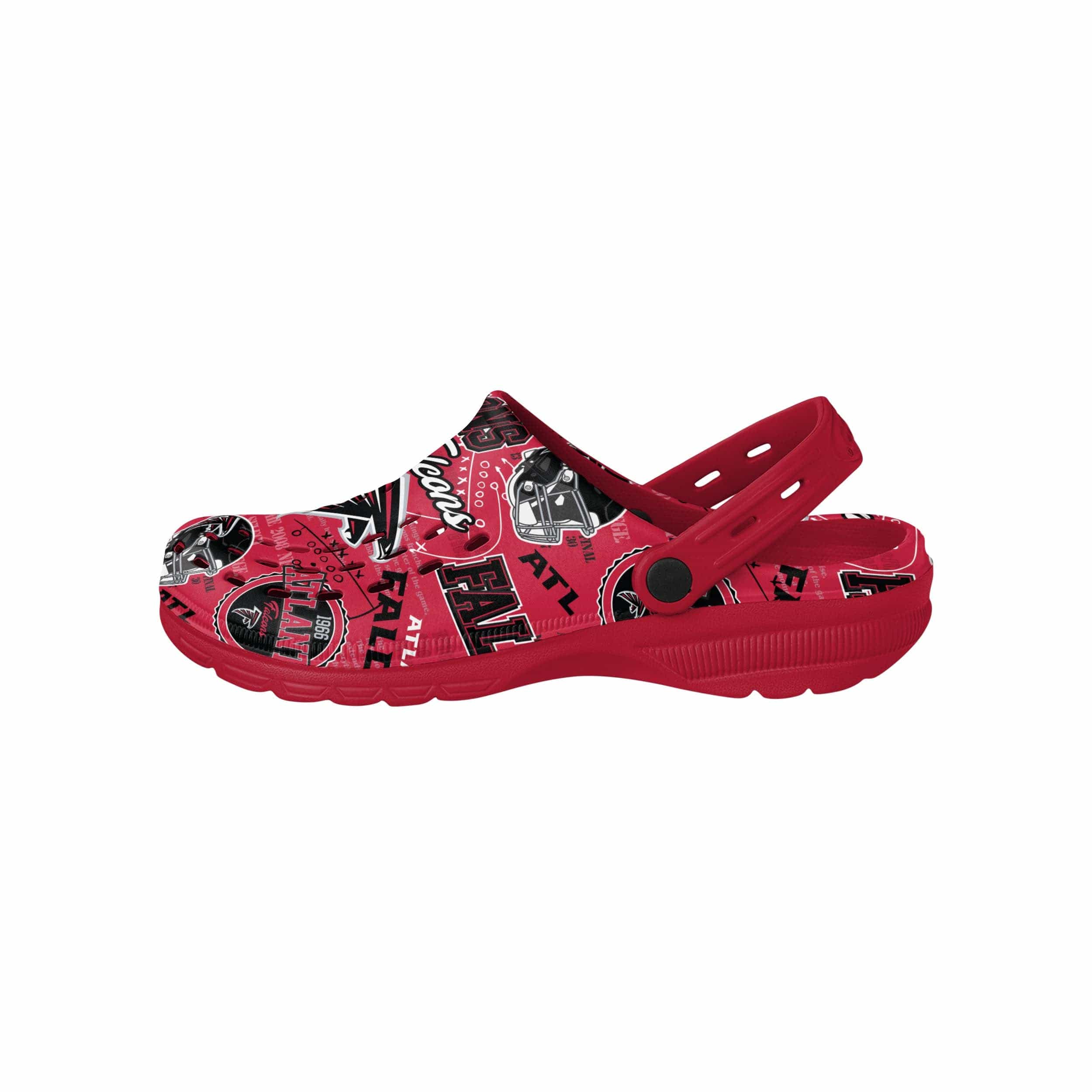 Atlanta Falcons NFL Mens Historic Print Clog With Strap - Image 2