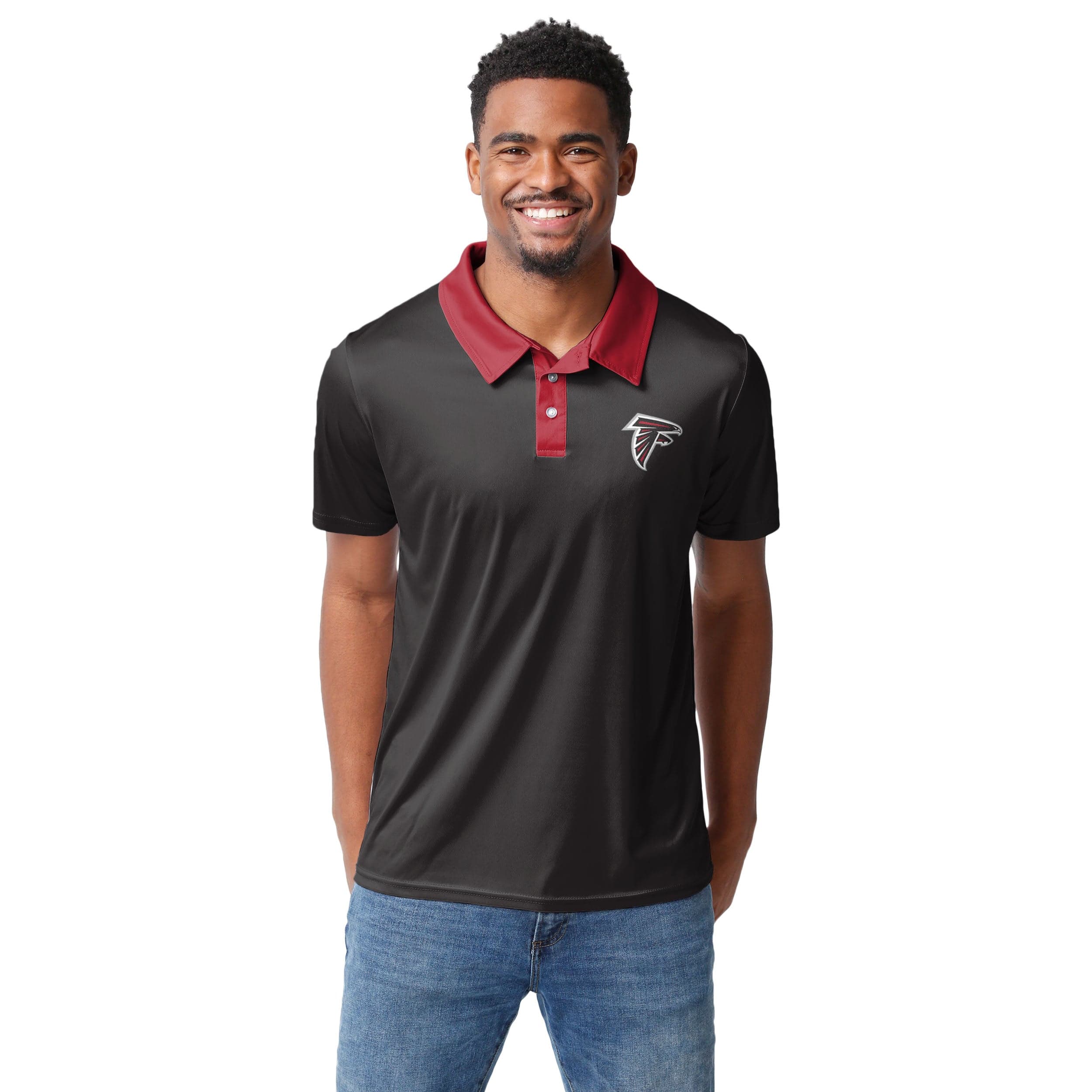 Atlanta Falcons NFL Mens Nightcap Polyester Polo - Image 2