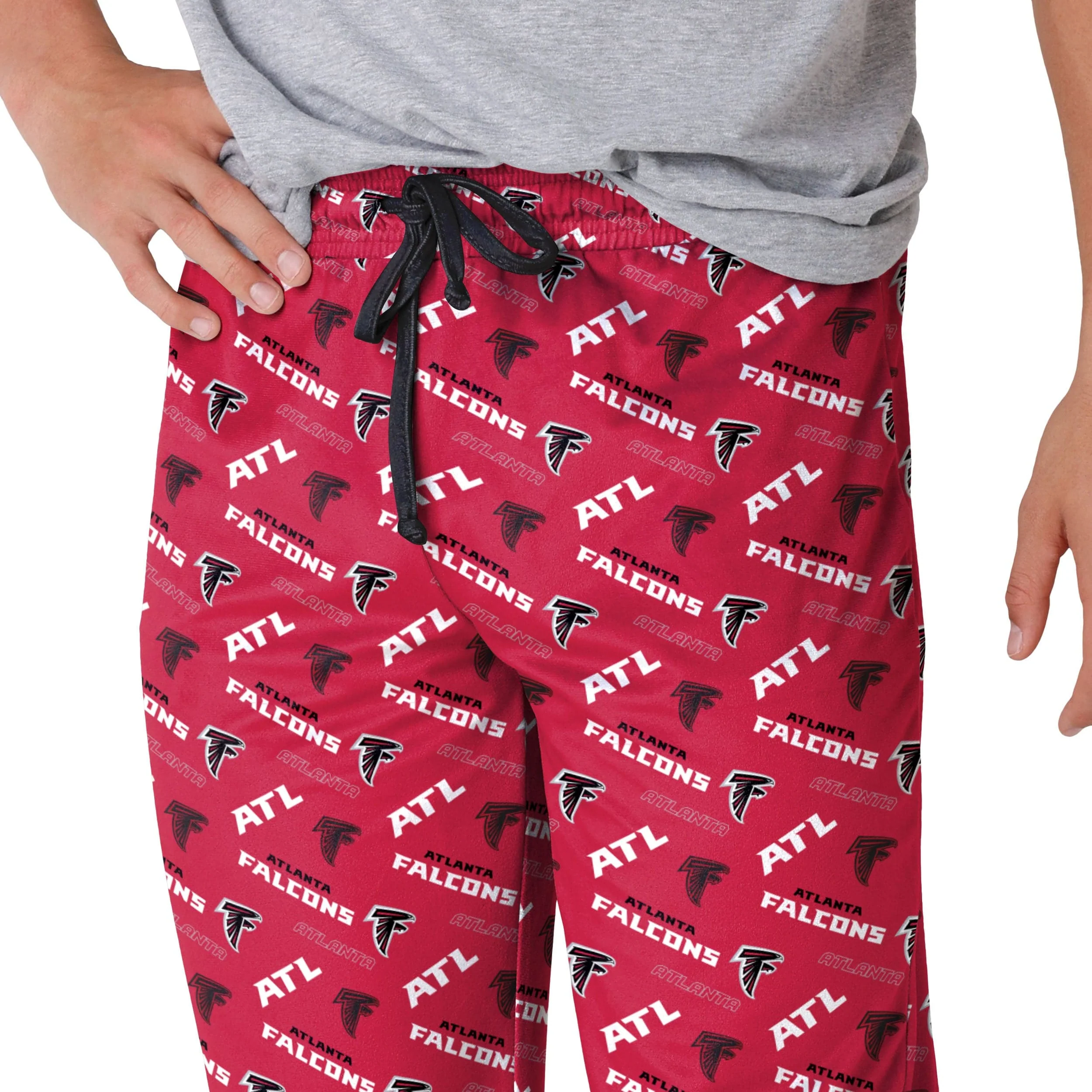 Atlanta Falcons NFL Mens Repeat Print Lounge Pants - Image 3
