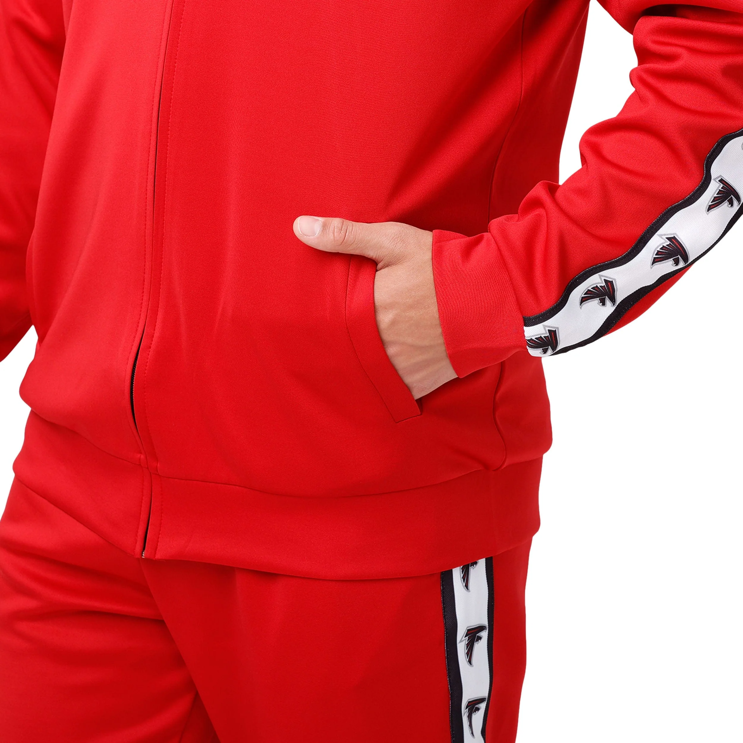 Atlanta Falcons NFL Mens Stripe Logo Track Jacket - Image 4