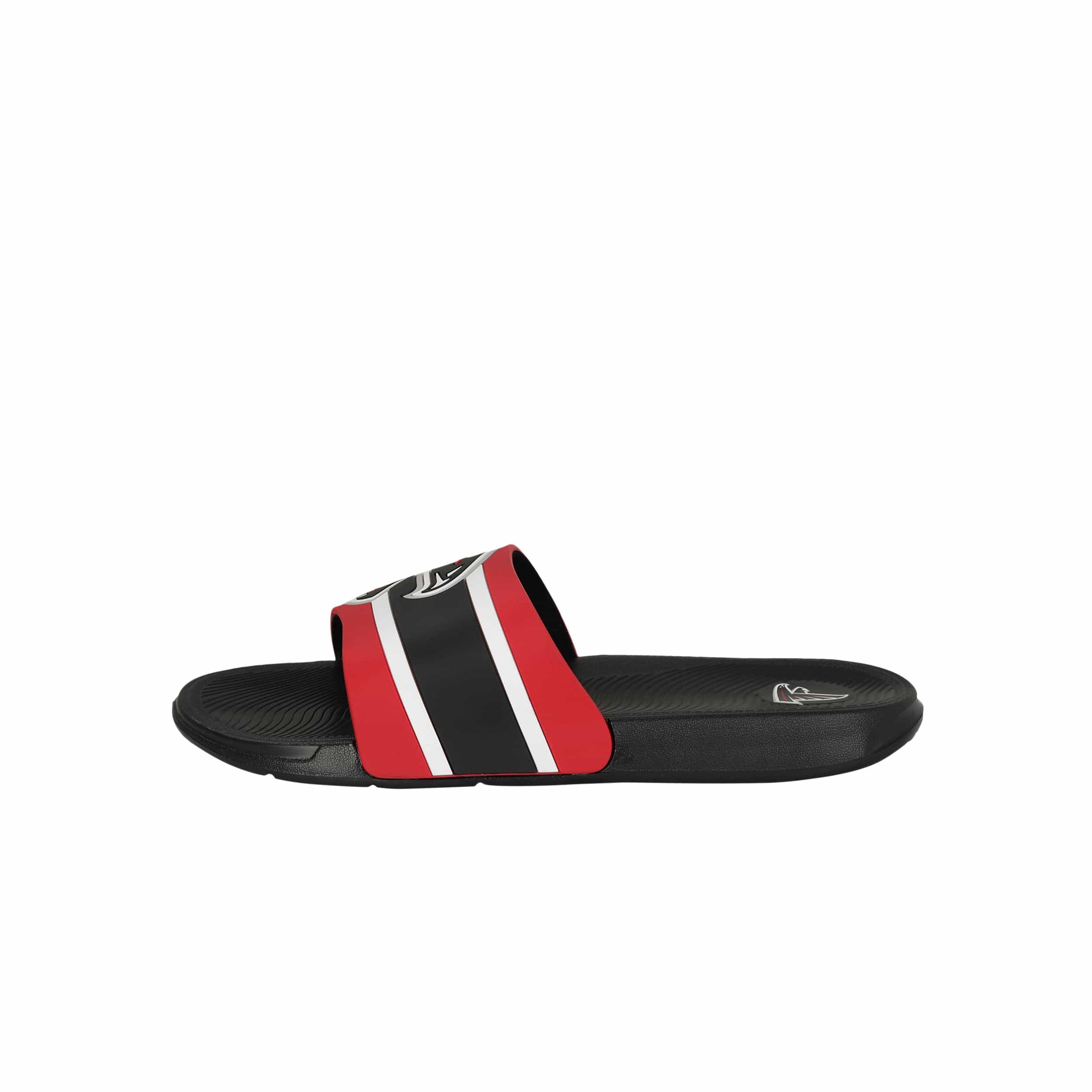 Atlanta Falcons NFL Mens Striped Big Logo Raised Slide - Image 4