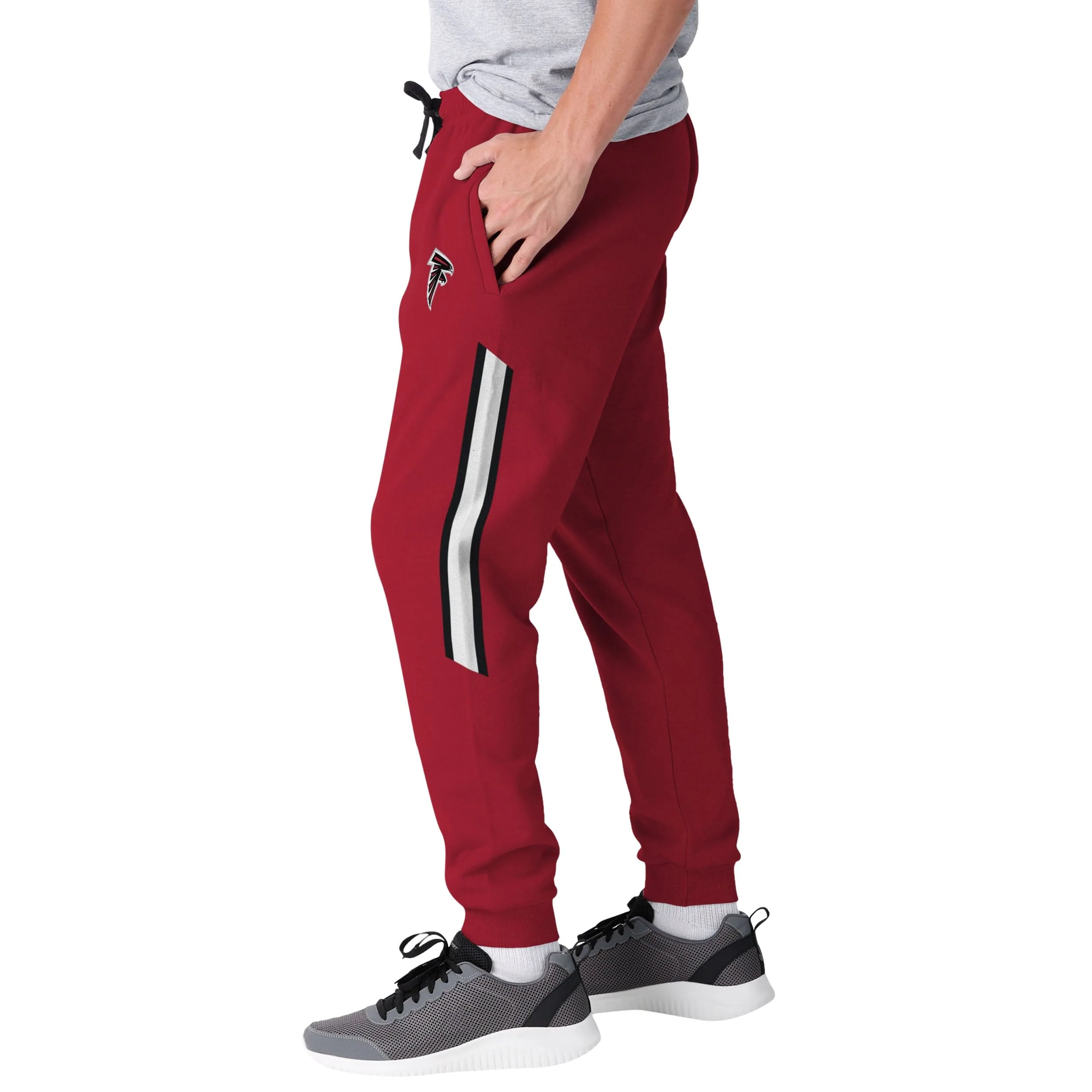 Atlanta Falcons NFL Mens Team Stripe Joggers - Image 2