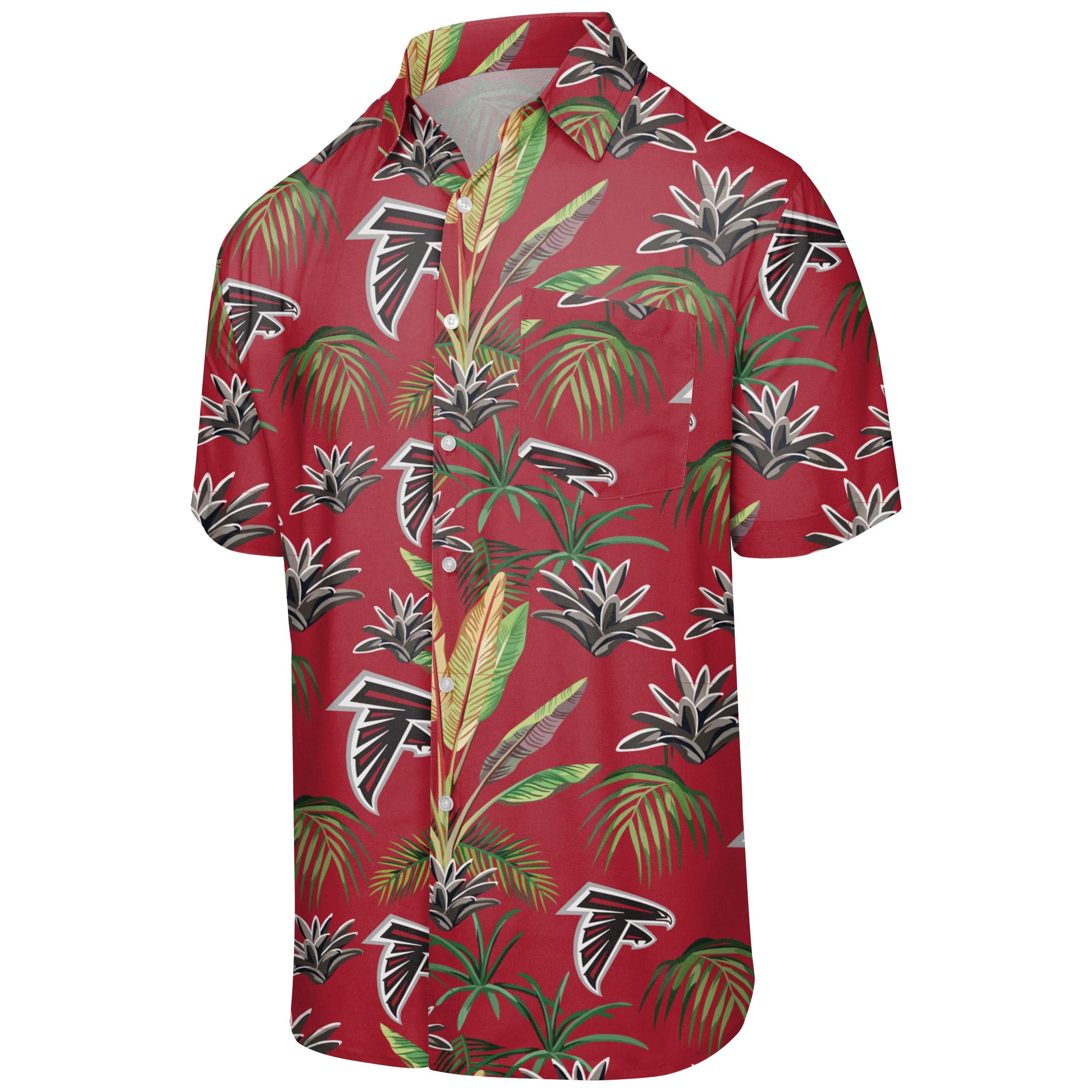 Atlanta Falcons NFL Mens Victory Vacay Button Up Shirt - Image 5