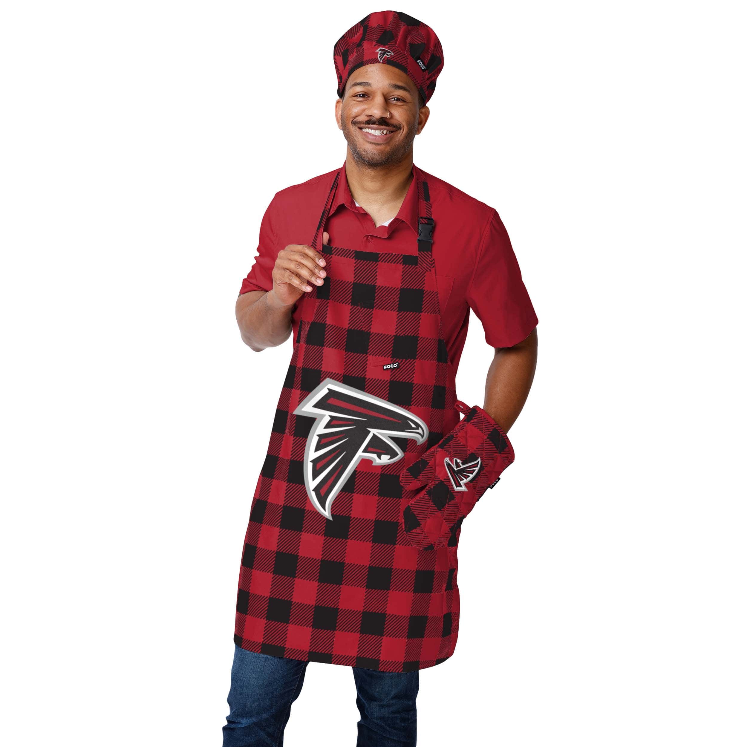Atlanta Falcons NFL Plaid Chef Set - Image 2
