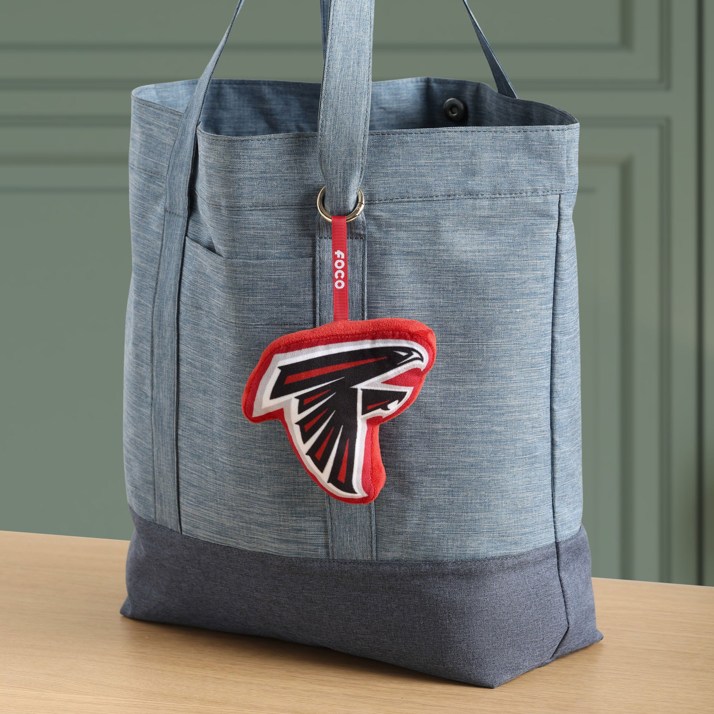 Atlanta Falcons NFL Plush Team Logo Bag Charm Keychain - Image 2