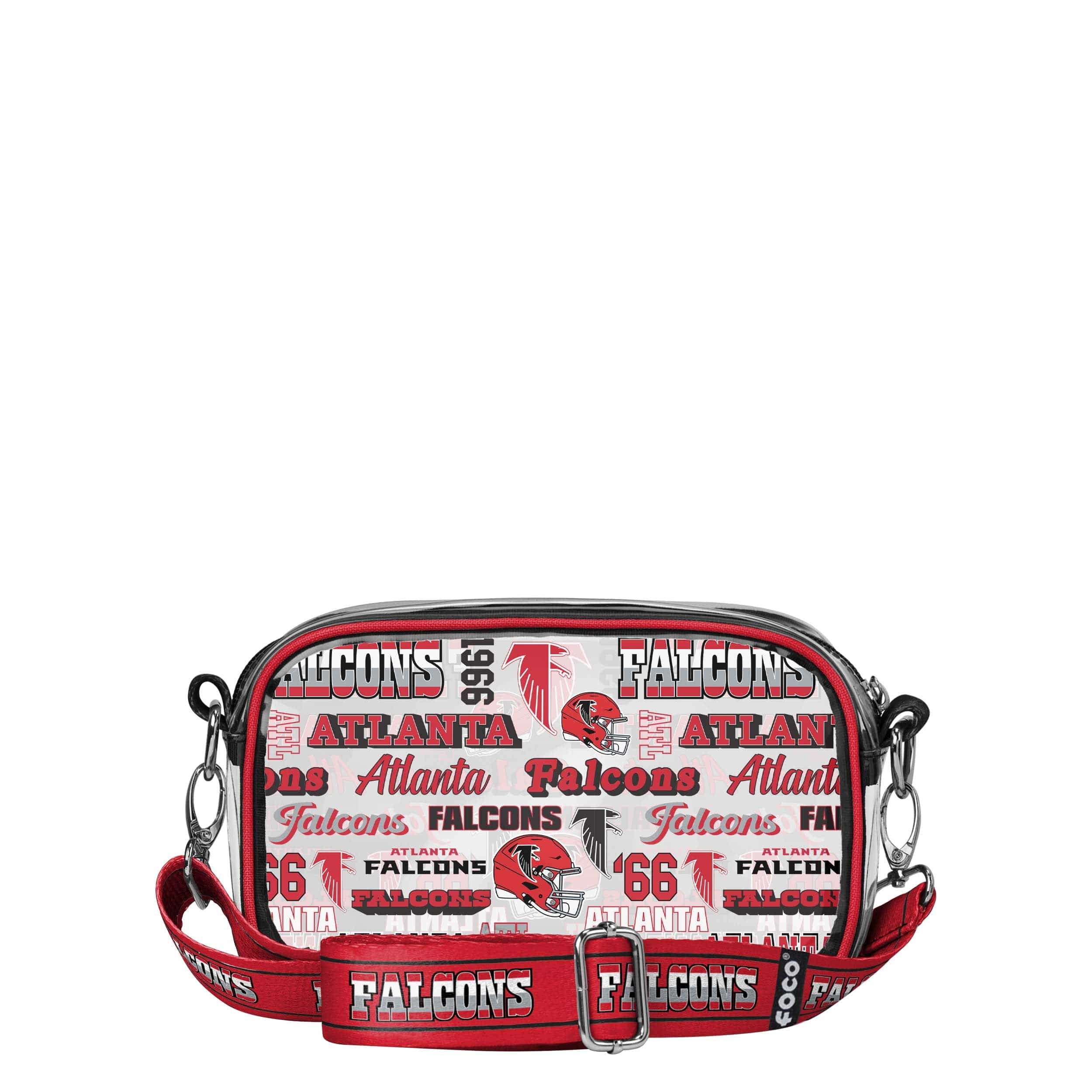 Atlanta Falcons NFL Repeat Retro Print Clear Crossbody Bag - Image 5
