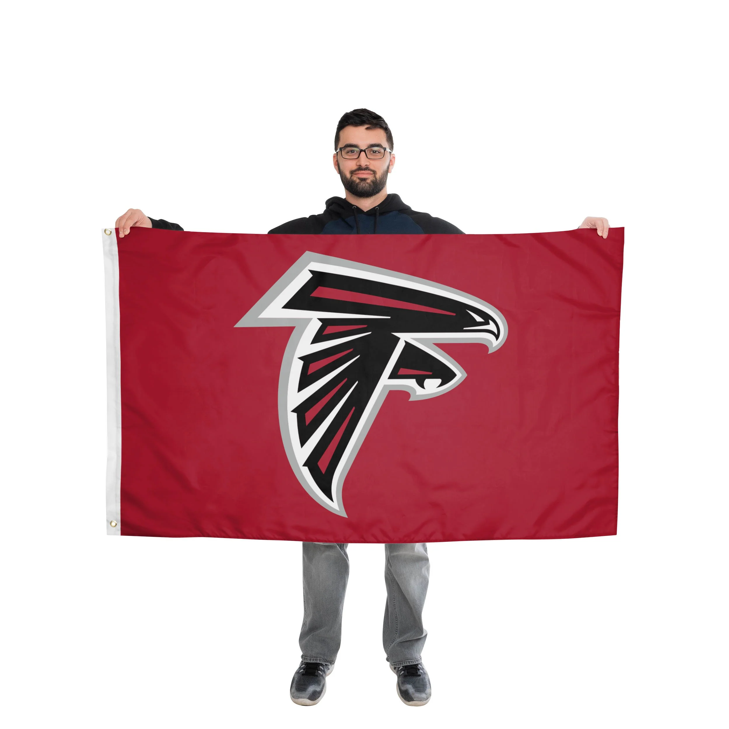 Atlanta Falcons NFL Solid Horizontal Flag - Image 2