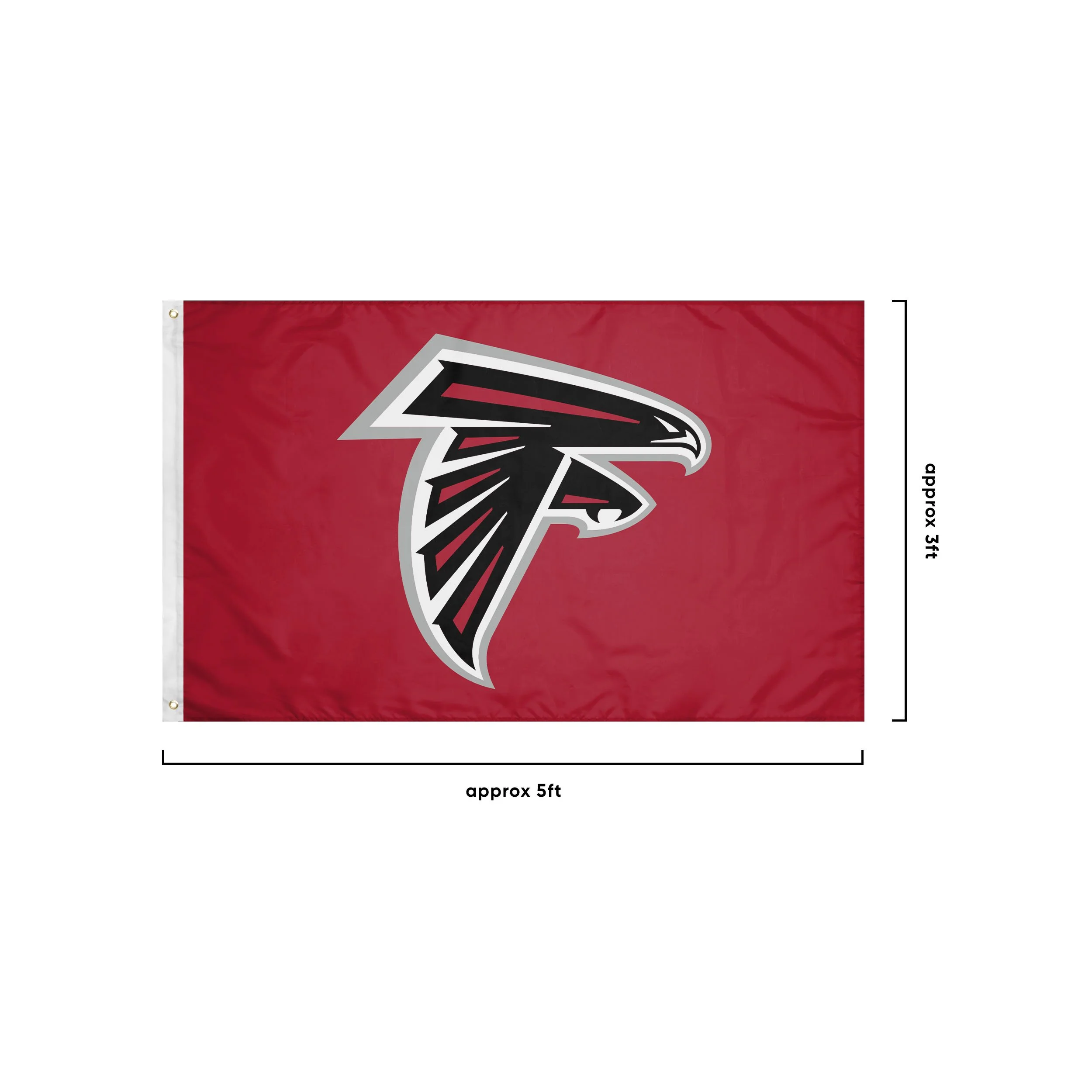Atlanta Falcons NFL Solid Horizontal Flag - Image 3