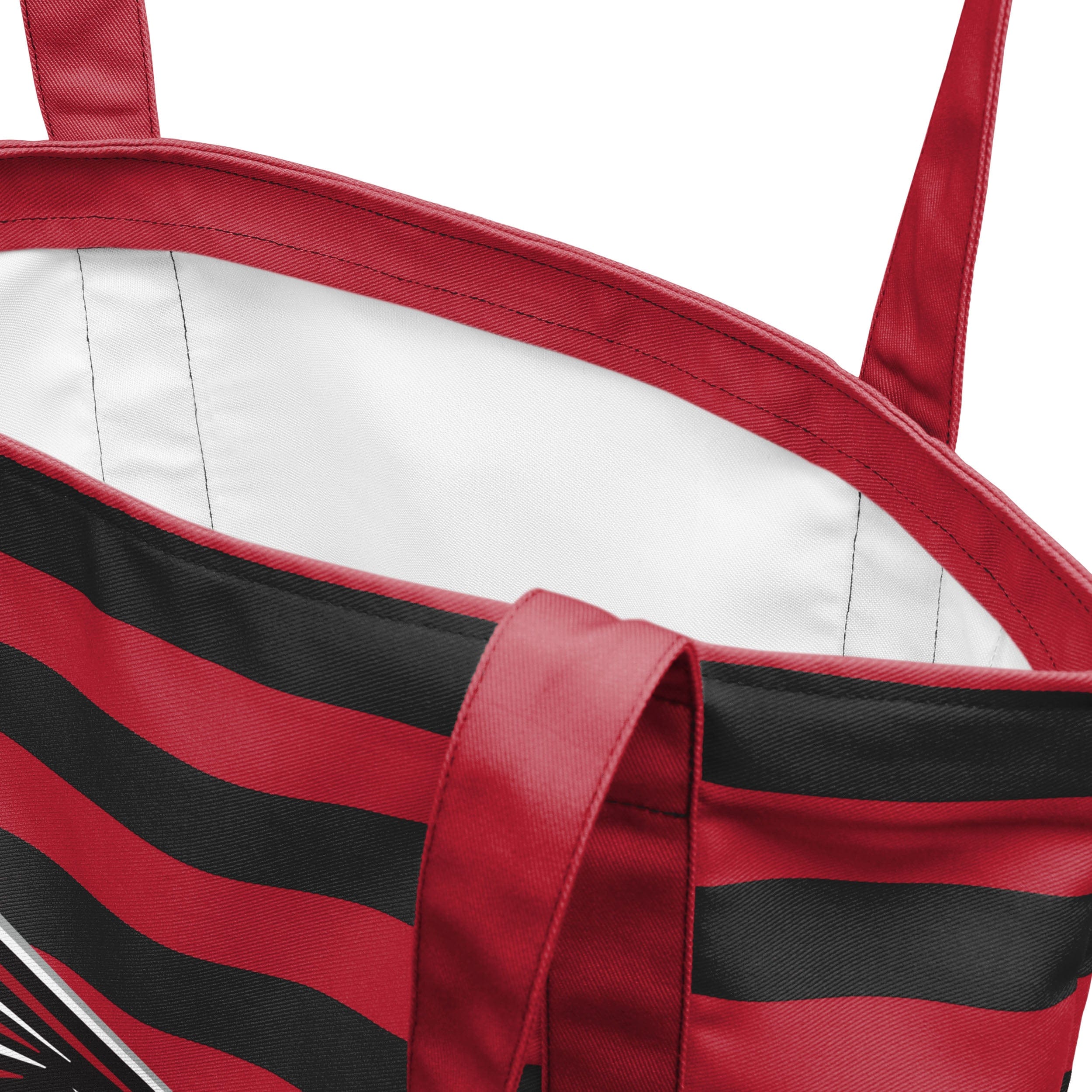 Atlanta Falcons NFL Team Stripe Canvas Tote Bag - Image 4