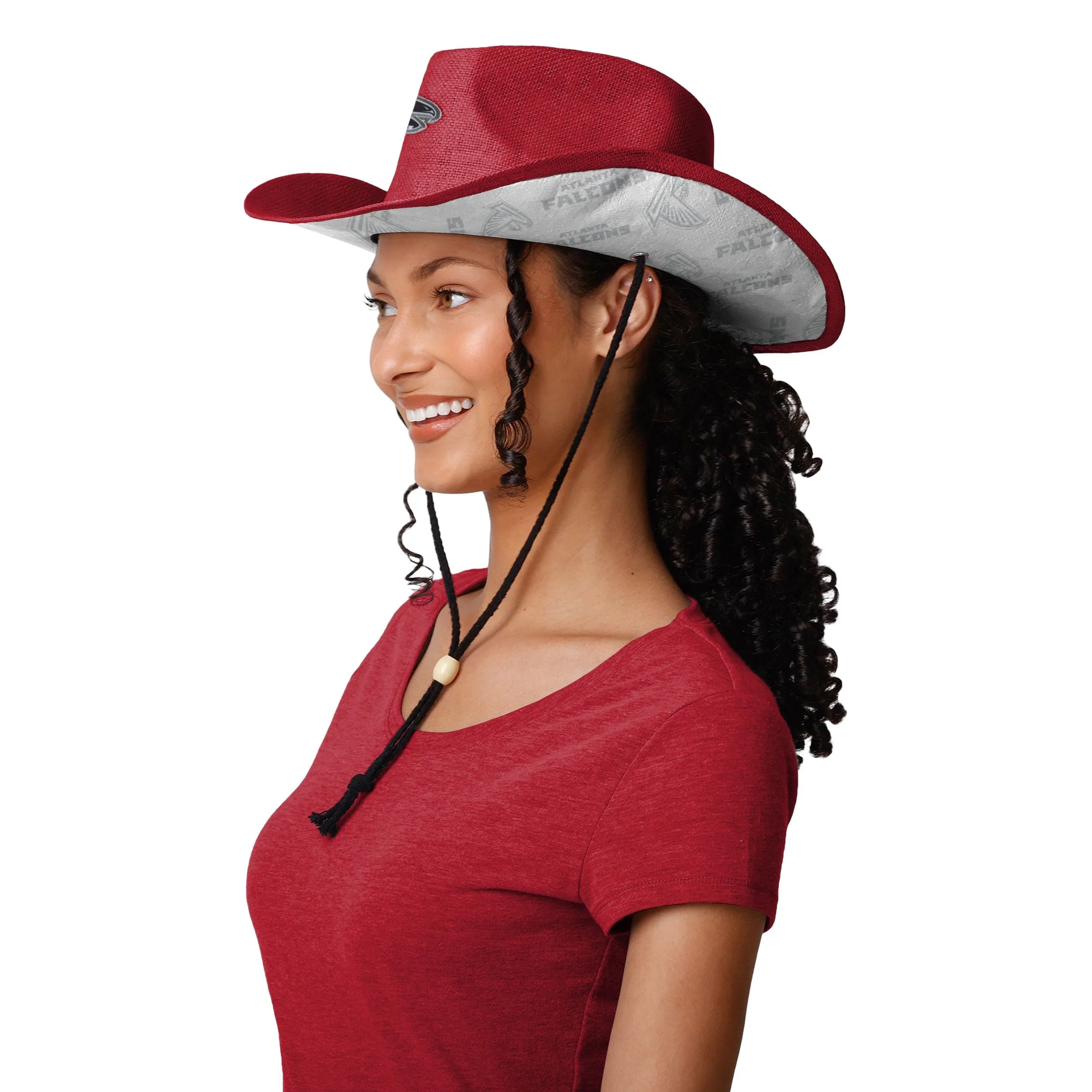 Atlanta Falcons NFL Team Stripe Cowboy Hat - Image 4